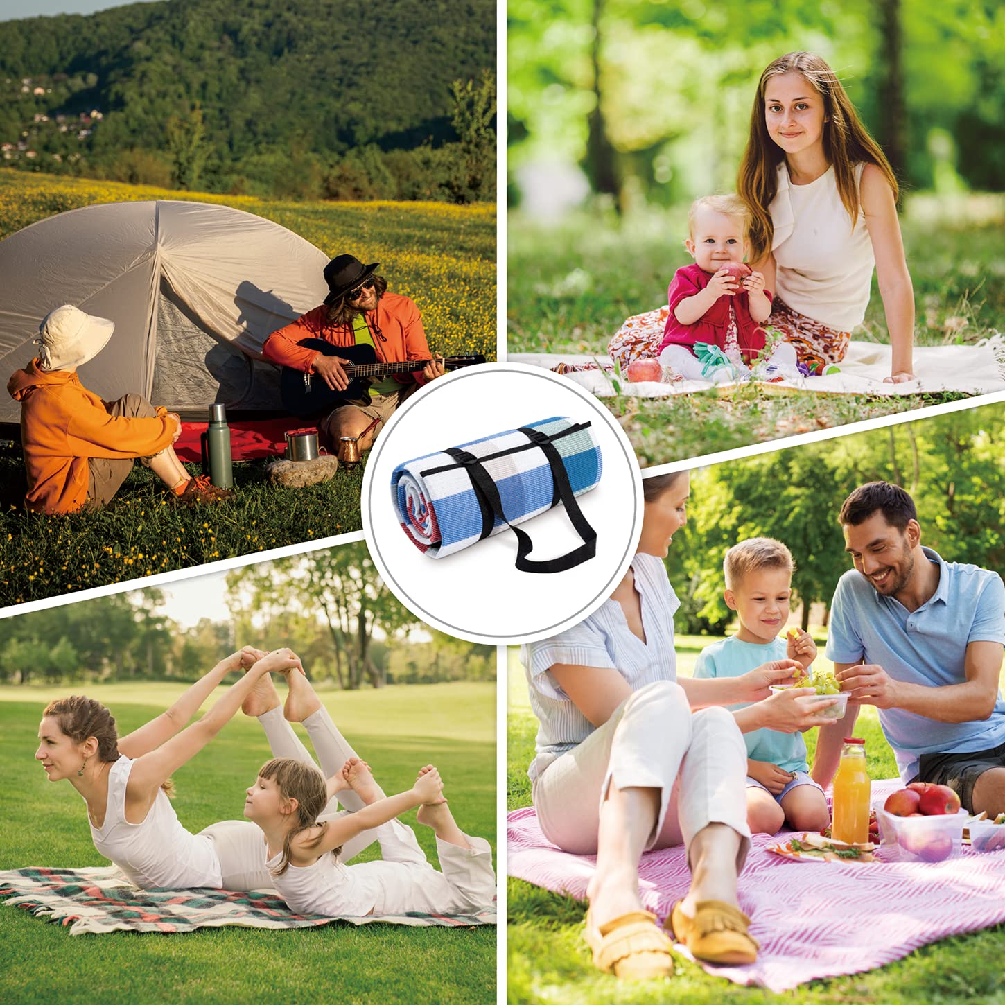 paco-home-picknickdecke-wasserdicht-rot-blau-1-150x200-cm-mit-tragegriff image 2