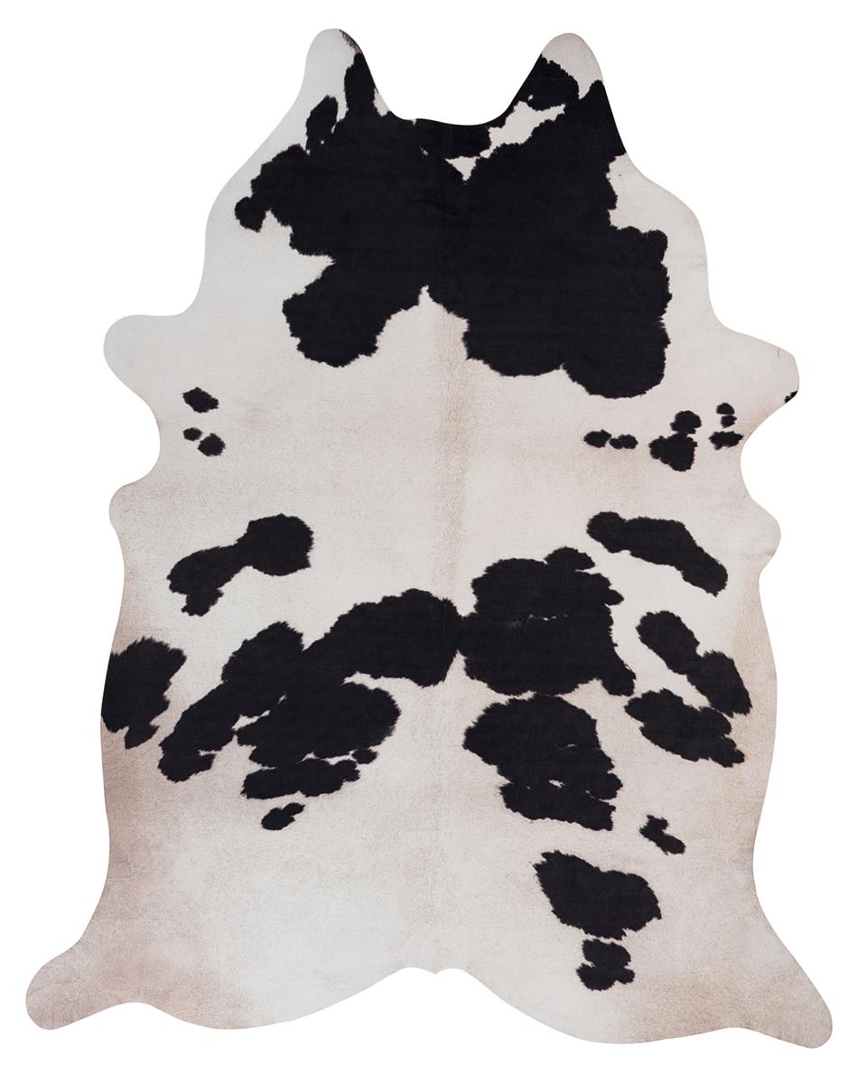 kayoom-sanari-200-kunstfell-schwarz-wei-155-x-190-cm-vegan-naturbelassene-optik image 1