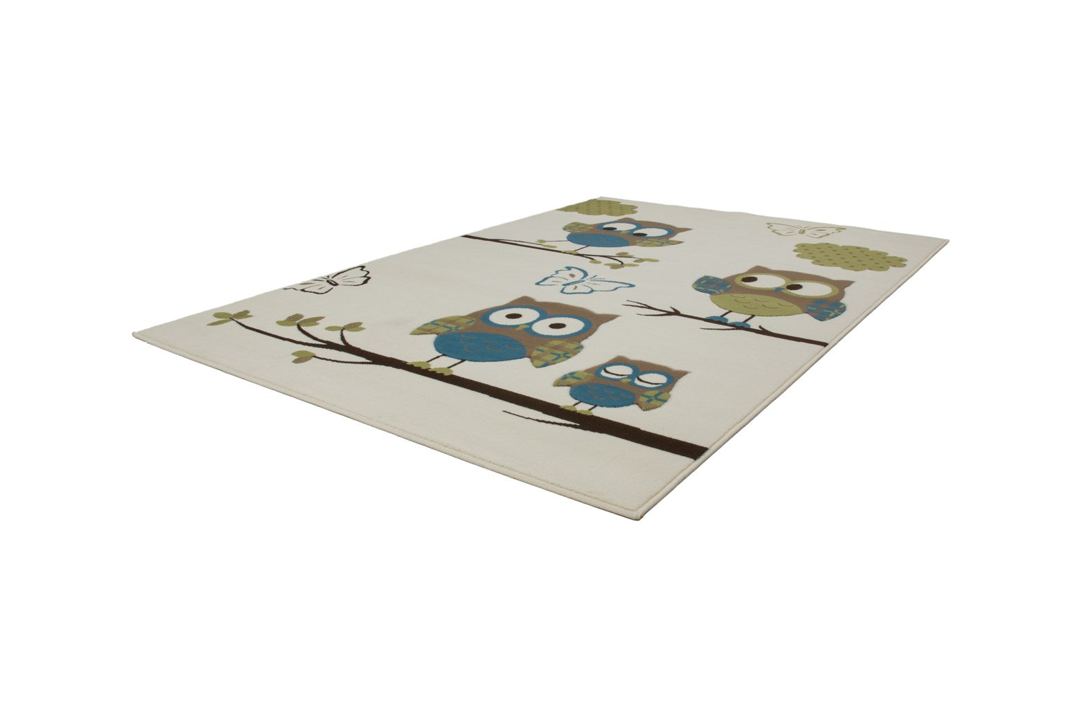 kayoom-sona-2044-kinderteppich-eulen-t-rkis-gr-n image 2