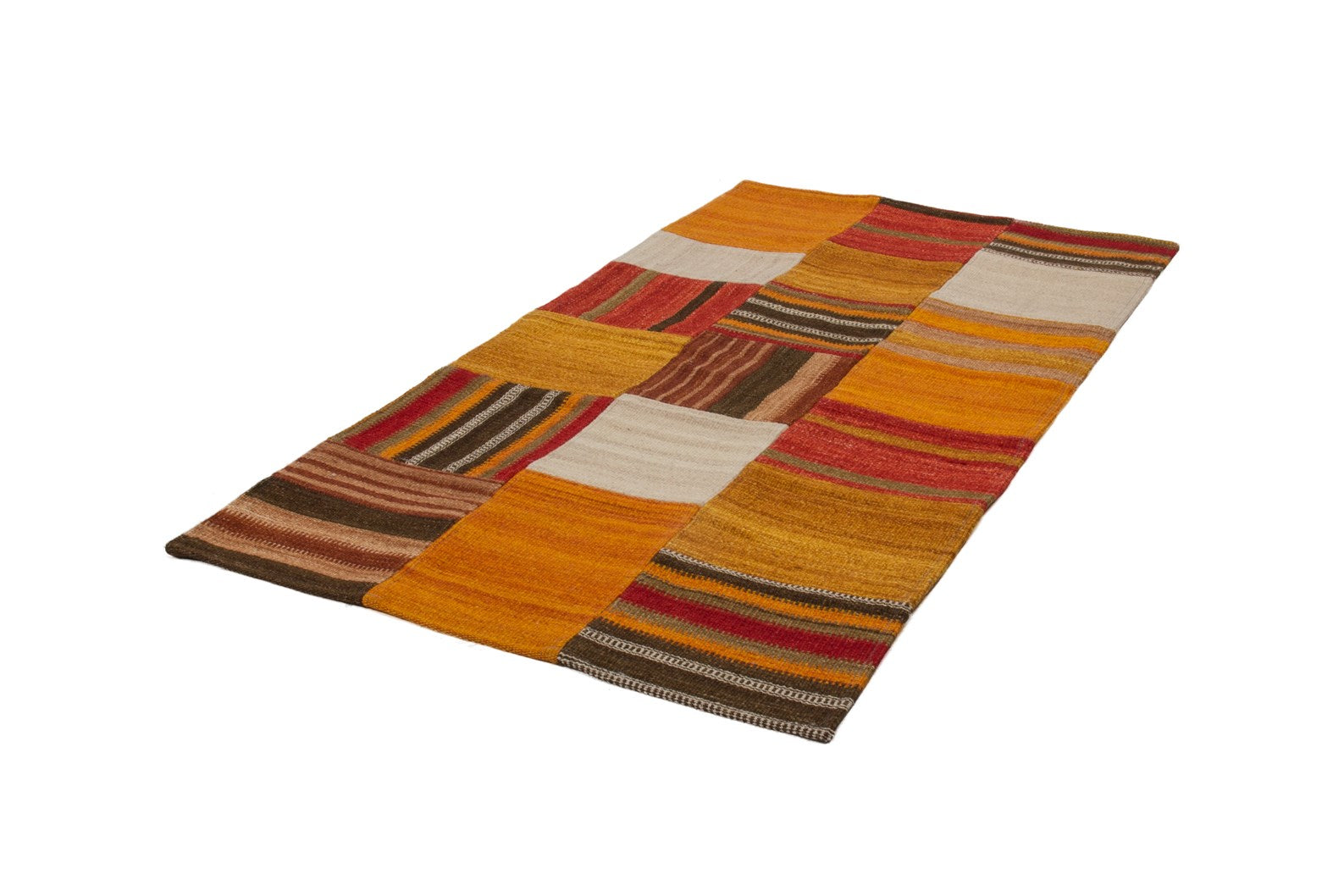kayoom-radical-210-naturteppich-patchwork-kilim-handgefertigt-wolle-baumwolle image 3