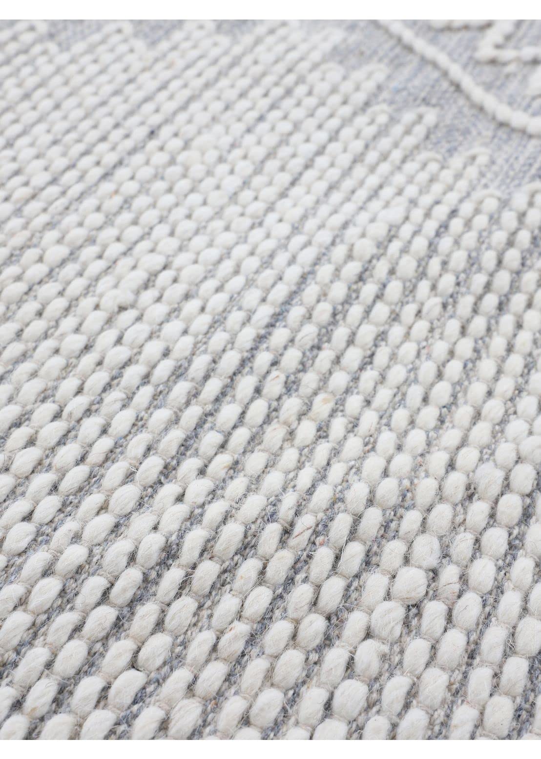 carpetfine-kelim-durry-baumwollteppich-grau-80x150-cm image 8