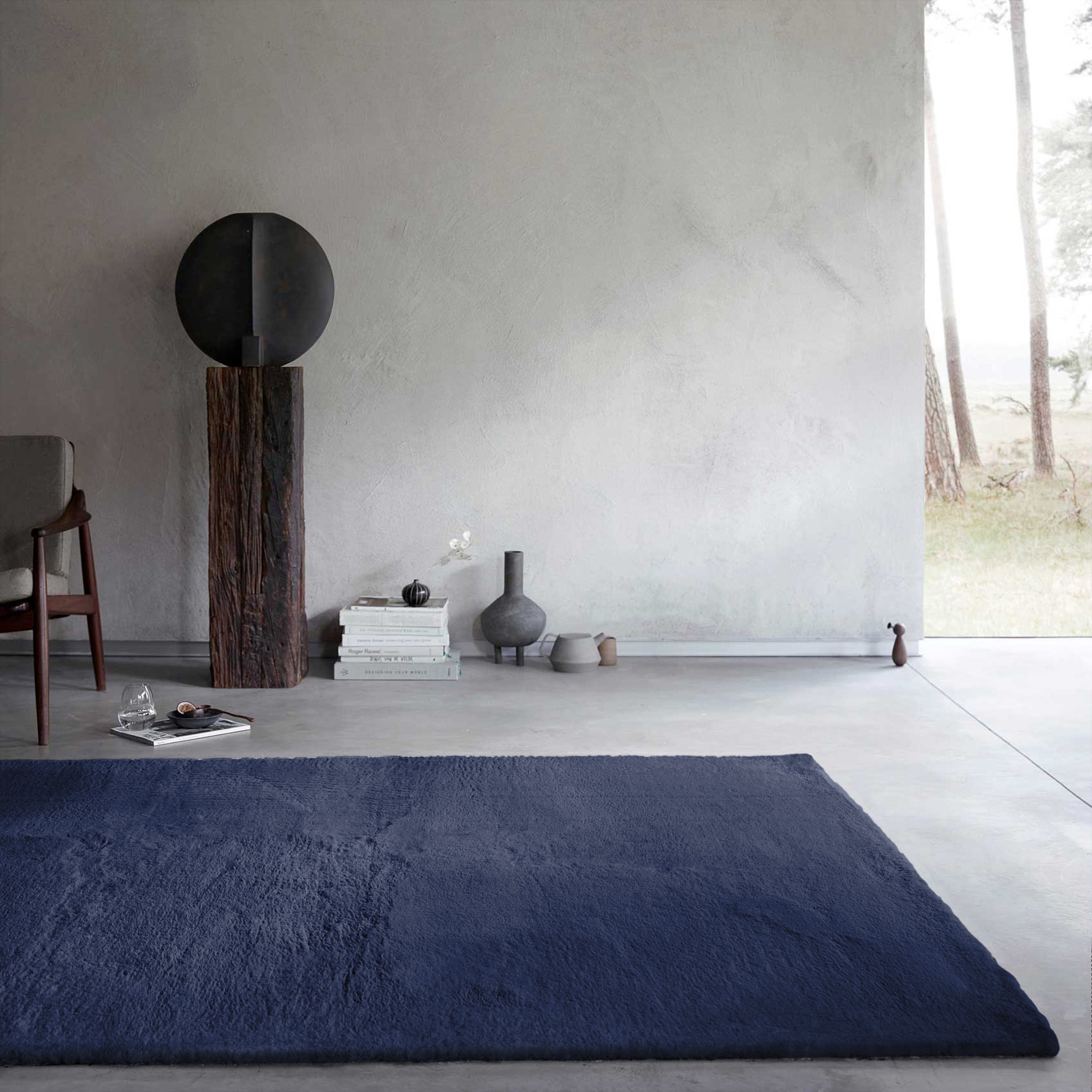 weconhome-basics-anna-kunstfell-teppich-dunkelblau-flauschig-eckig image 2