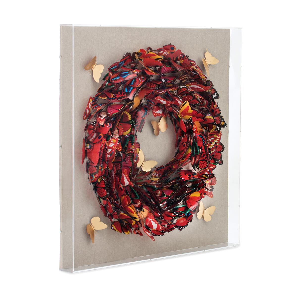 kayoom-papier-wandbild-schmetterling-80-cm-x-80-cm-handgefertigtes-kunstwerk image 2