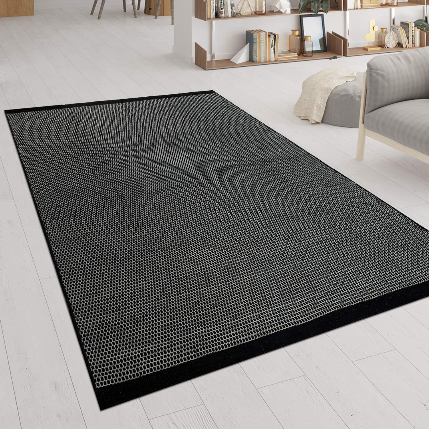 paco-home-flachgewebe-teppich-skandi-kilim-schwarz-240x340-cm image 1
