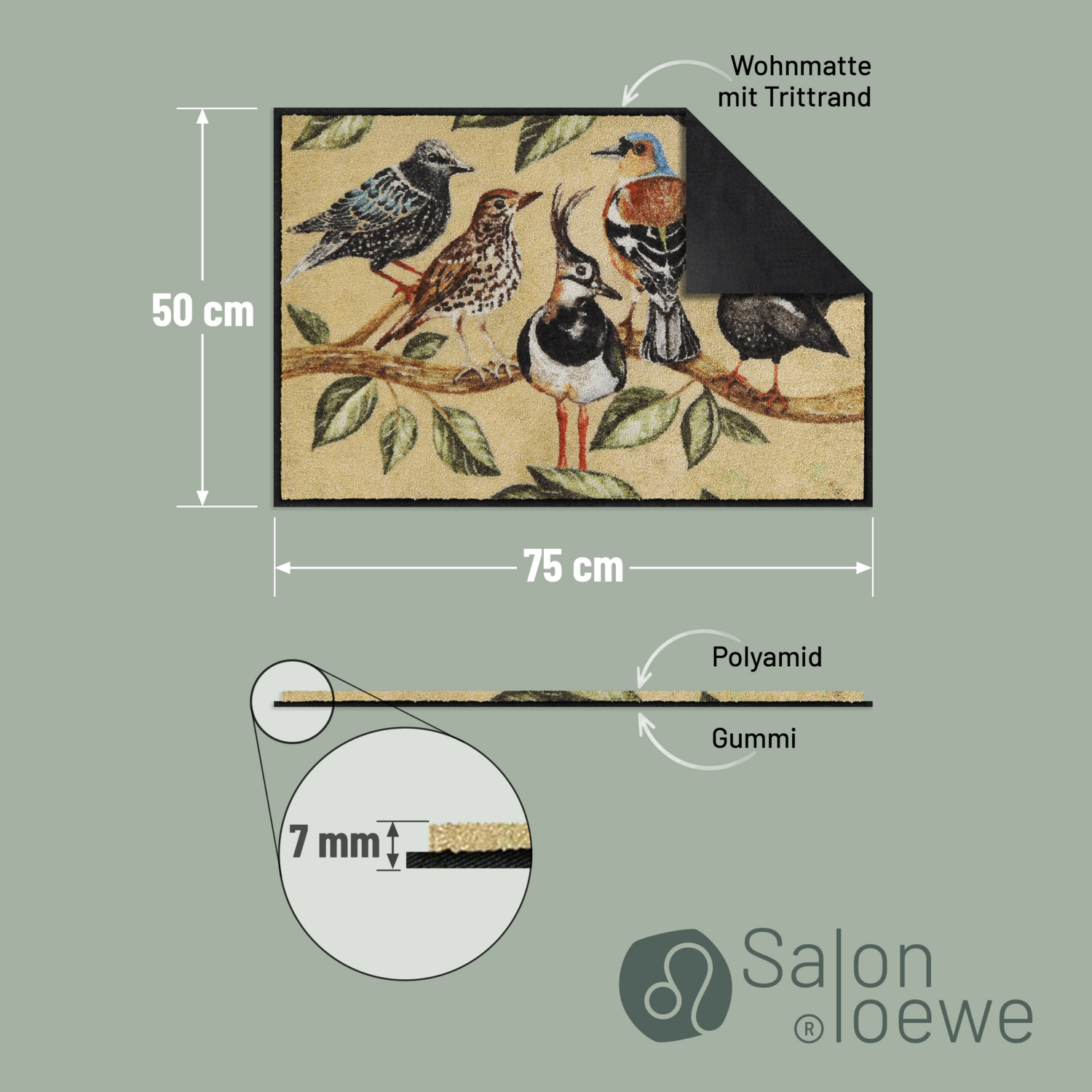 salonloewe-bird-song-eingangsmatte-50-x-75-cm-vogel-motiv-aus-polyamid image 4