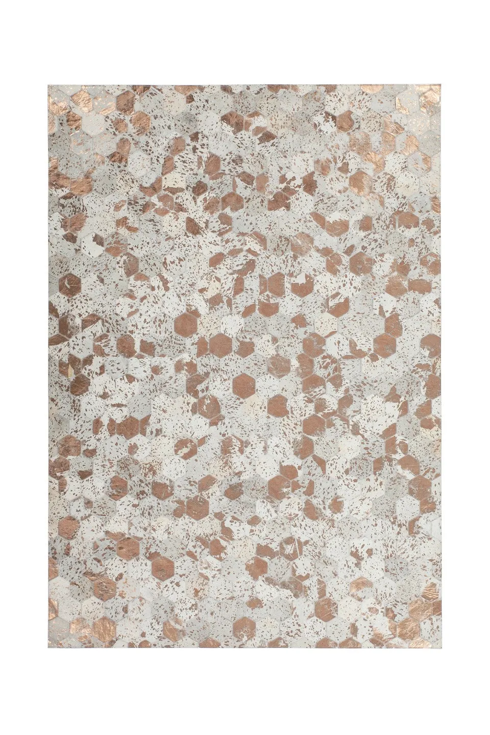 kayoom-teppich-spark-210-lederteppich-mit-metallic-applikationen-handgefertigt image 1