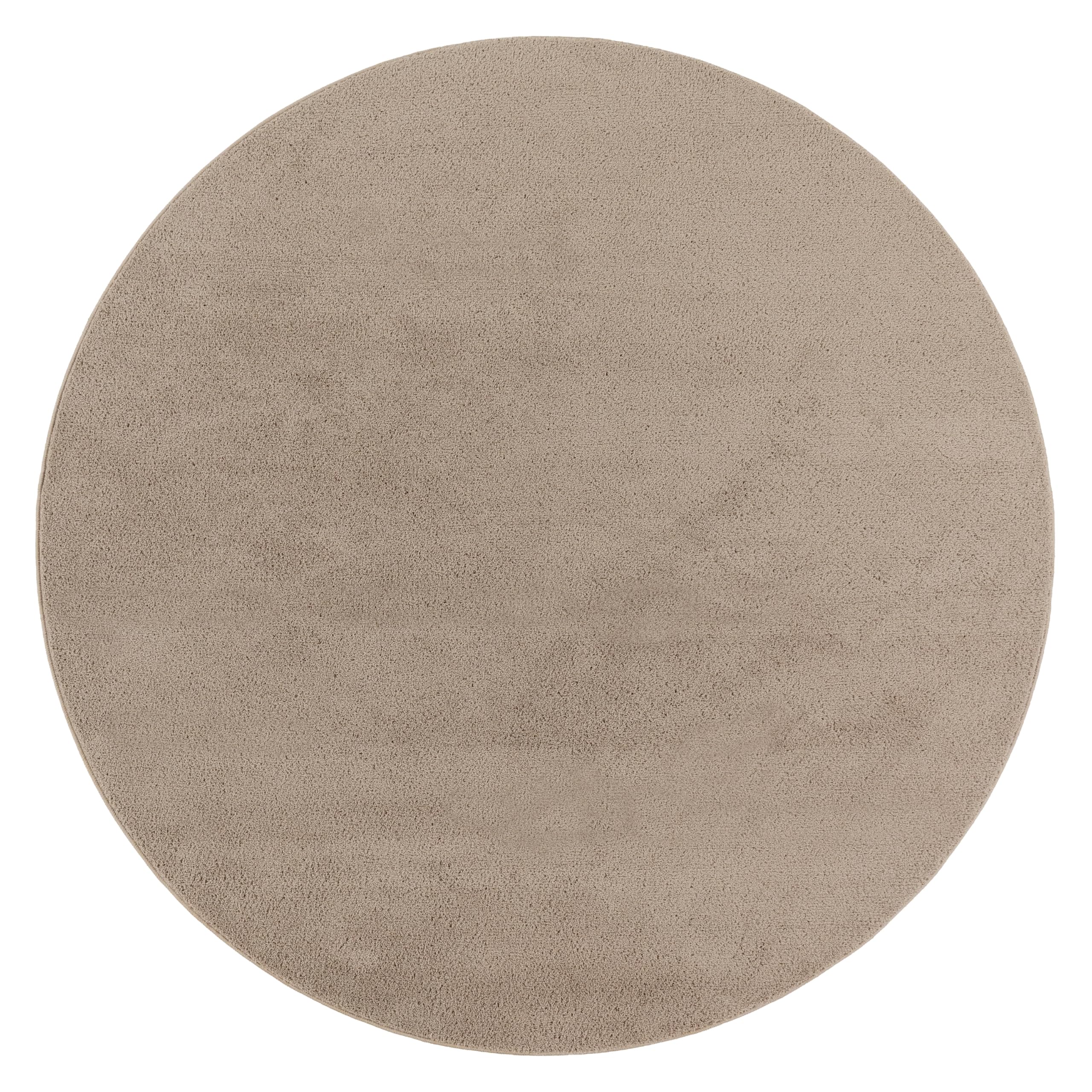 paco-home-kurzflor-teppich-taupe-80-cm-rund-einfarbig image 6