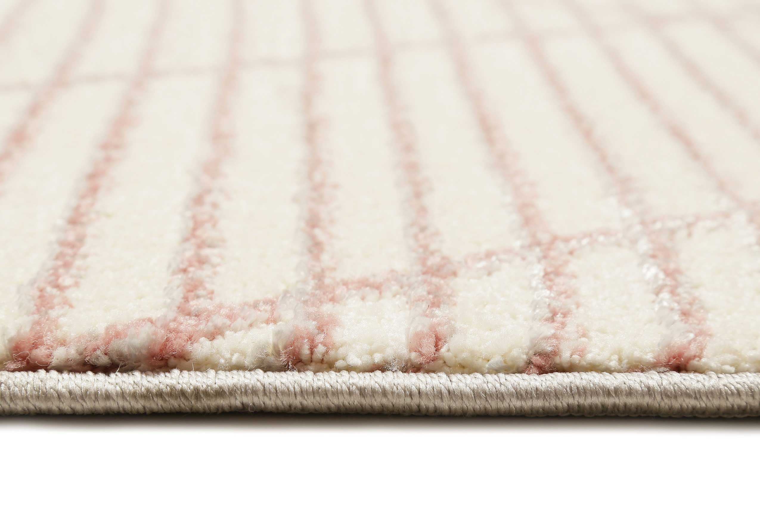 weconhome-velvet-walk-teppich-rosa-creme-grau-kurzflor-gewebt image 4