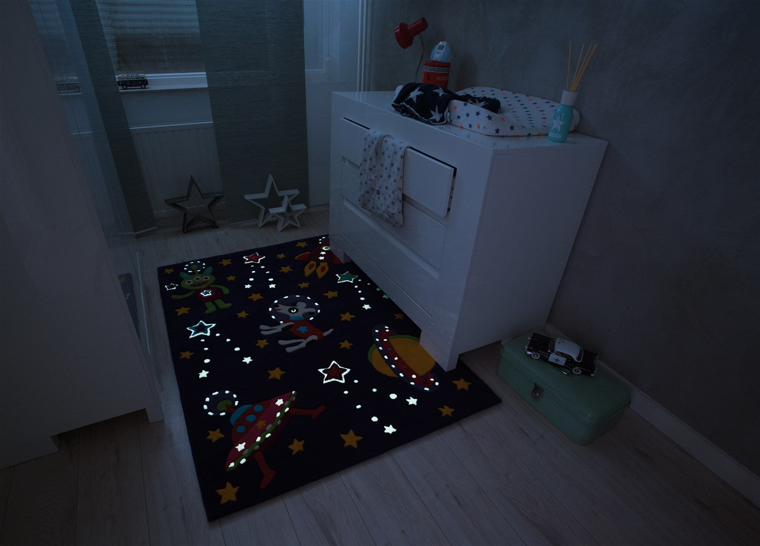 kayoom-spirit-glowy-3144-kinderteppich-mit-leuchtgarn-kurzfloriger-teppich-der-i image 4