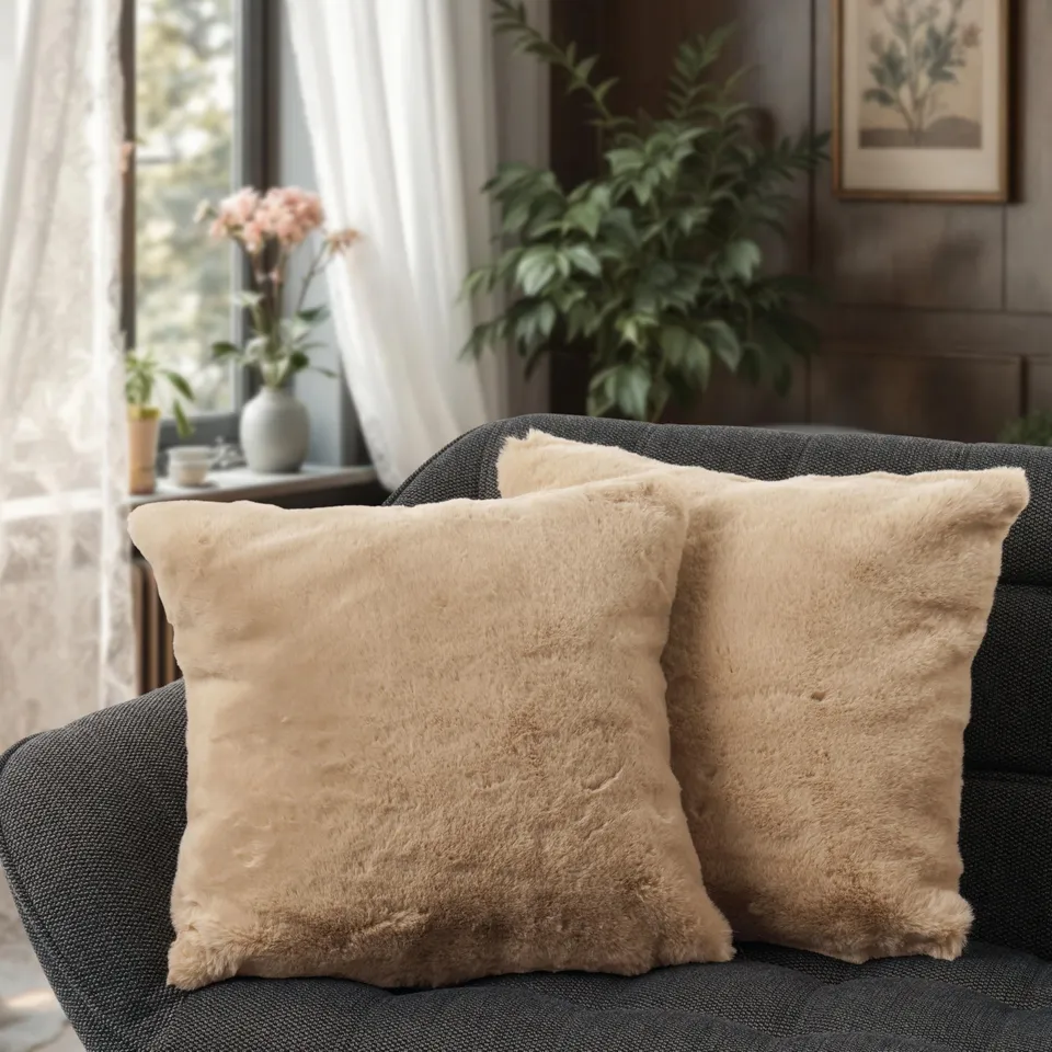 paco-home-kissenbezug-kunstfell-2er-set-beige-flauschig-waschbar image 1