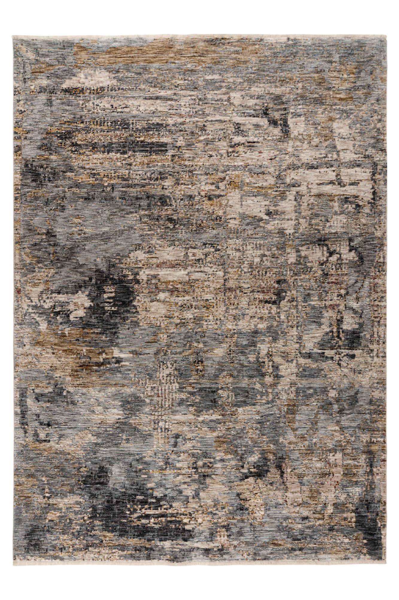 kayoom-pono-723-moderner-kurzflorteppich-im-abstrakten-taupe-design image 1