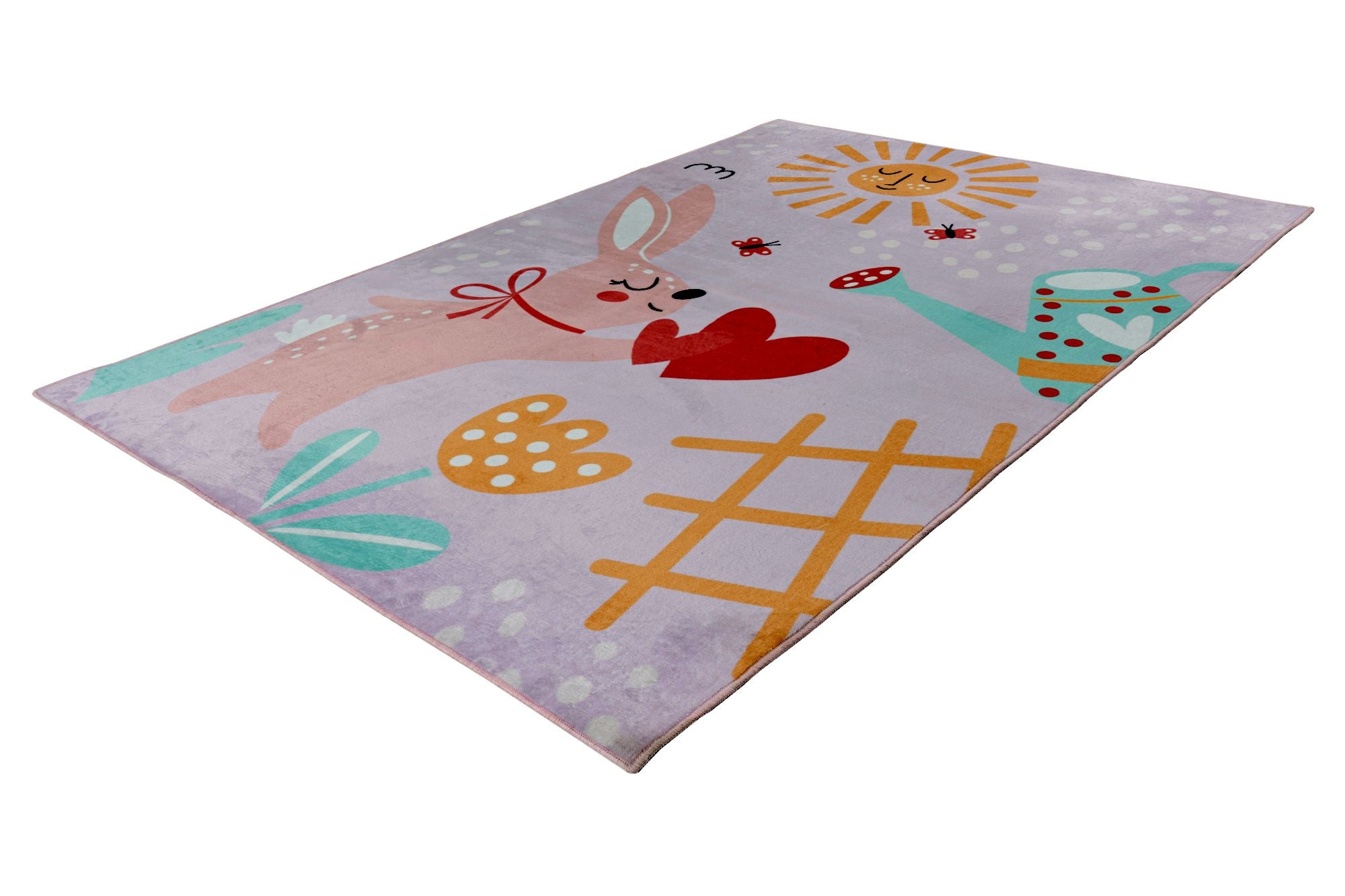 kayoom-wonder-131-rosa-kinderzimmerteppich-weicher-kurzflor-6-mm-800-g-m-polyest image 2