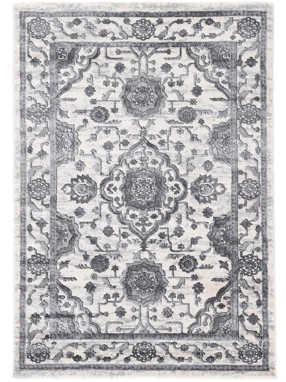 carpetfine-vintage-teppich-holy-grau-140x200-cm-moderner-kurzflor-teppich-f-r-wo image 1