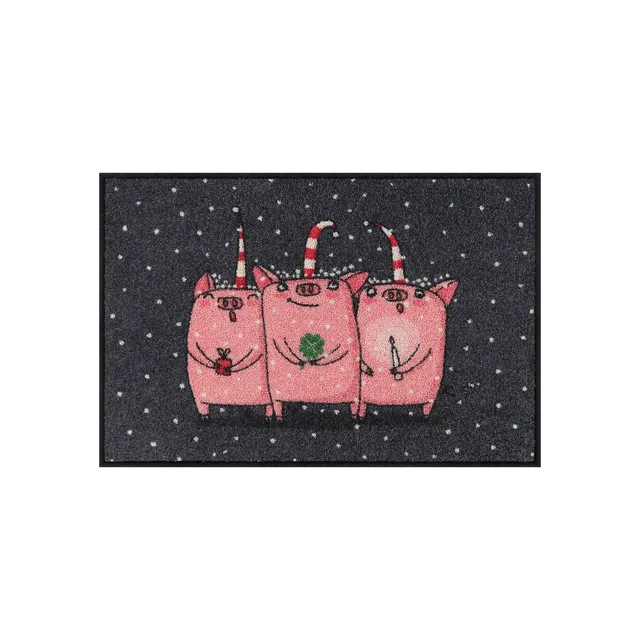 salonloewe-lucky-pigs-eingangsmatte-50-x-75-cm-gl-cksschwein-motiv image 1