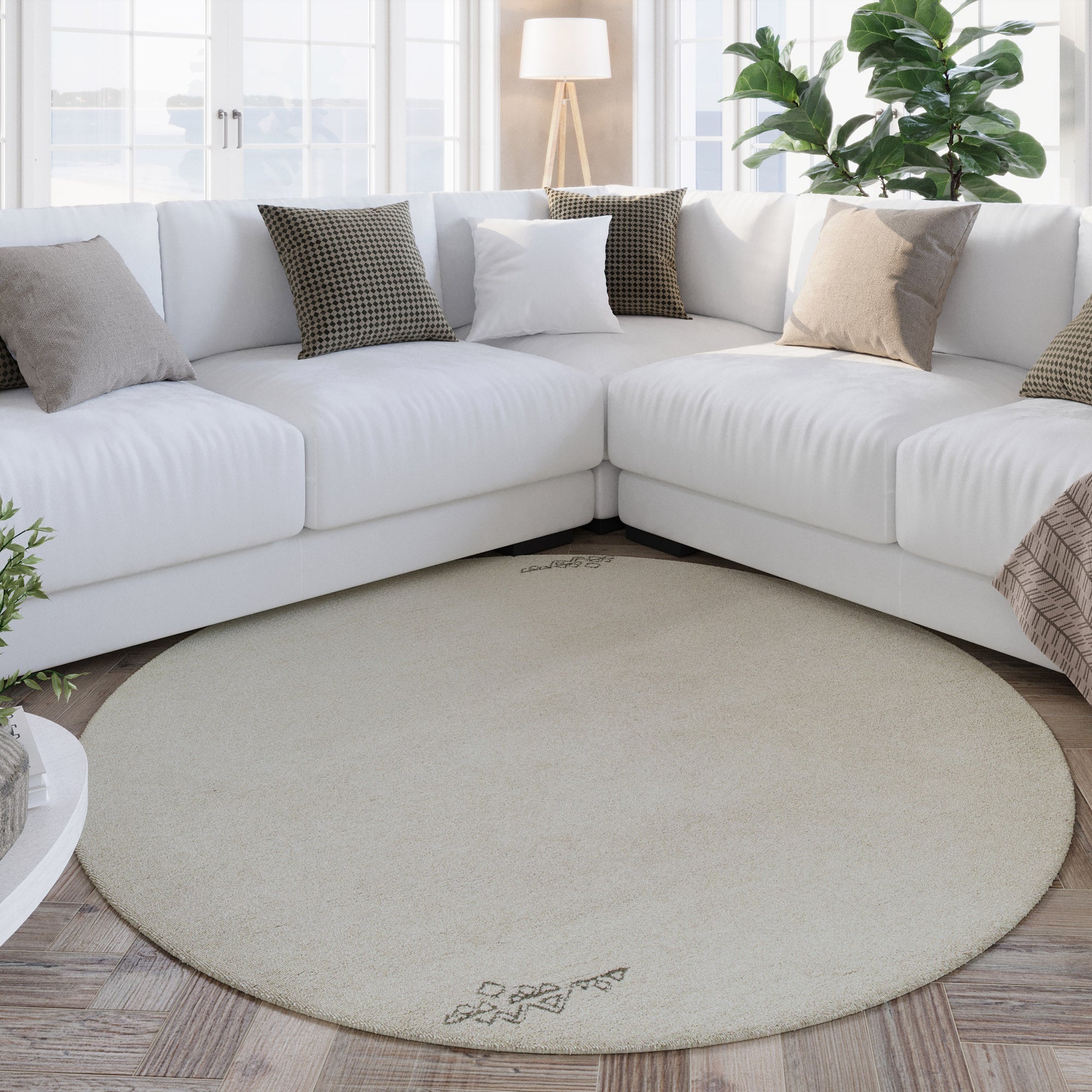 weconhome-hamptons-fortyfour-kurzflor-teppich-rund-creme-wei-handgetuftet-aus-sc image 4