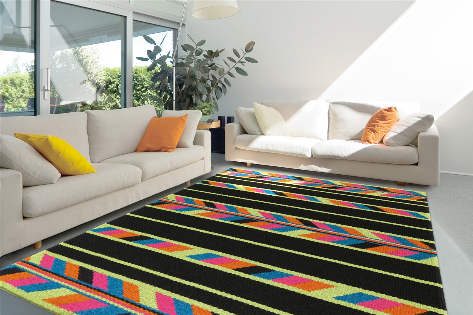 kayoom-craft-8053-kurzflorteppich-aus-wolle image 2