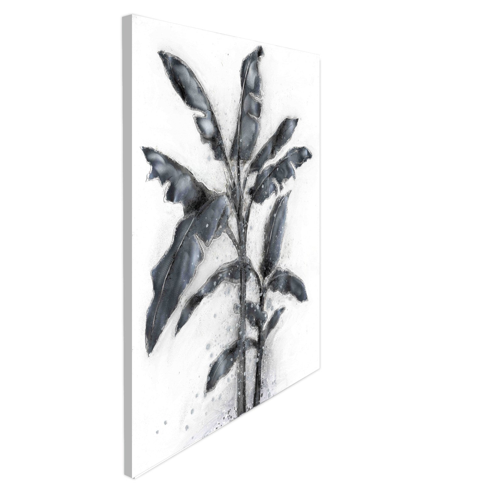 kayoom-aluminium-wandbild-palme-ii-80-cm-x-100-cm-pinienholz-und-leinwand image 3