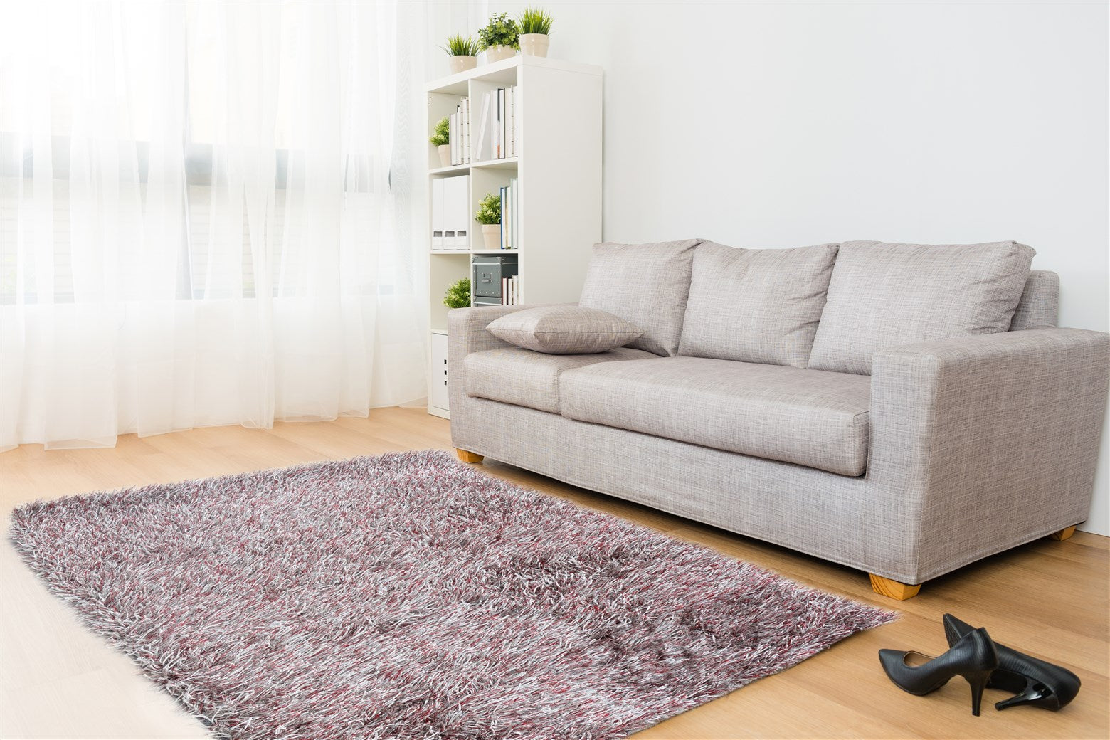 kayoom-beat-8102-grau-rot-langflorteppich-fransiger-flor-zweifarbiges-design image 3