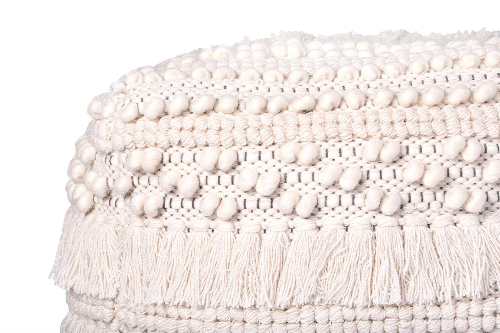kayoom-bohist-325-pouf-boho-style-hocker-mit-fransen-quasten image 3