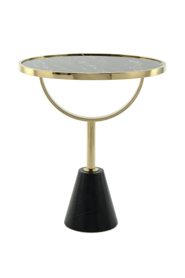 kayoom-beistelltisch-oscar-125-marmor-beistelltisch-mit-metallgestell-und-glaspl image 1