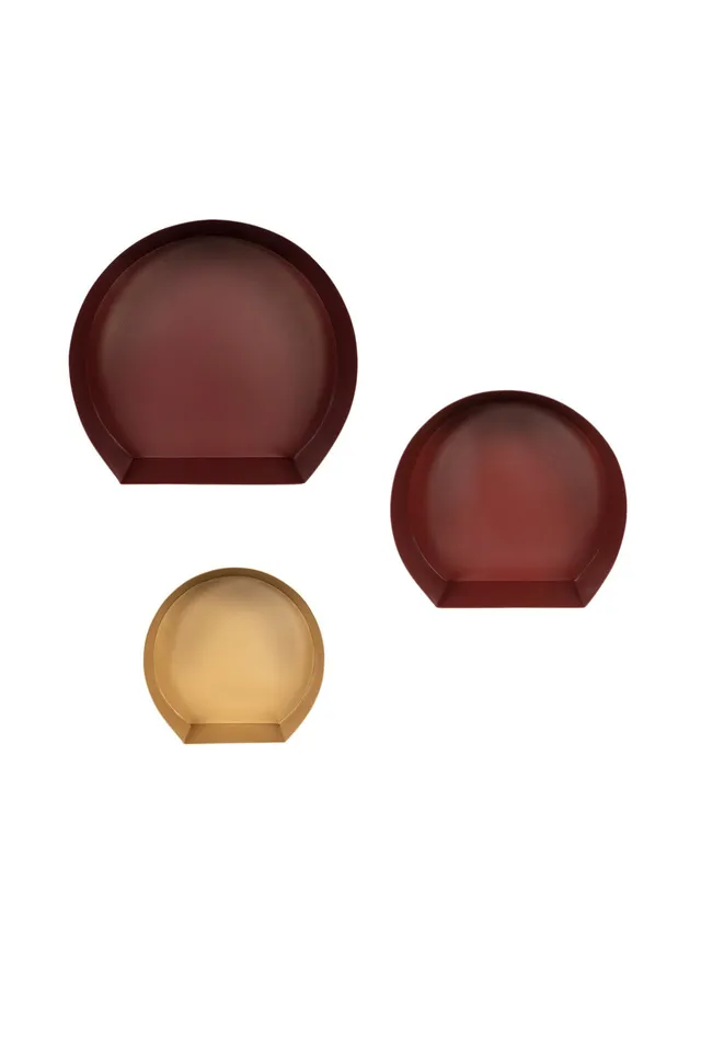 kayoom-wandregal-set-triple-125-3er-set-moderne-farben-rundes-design image 1