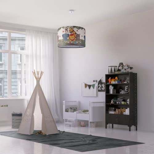 paco-home-h-ngelampe-kinderzimmer-dino-l-we-zoo-e27-stoffschirm image 8