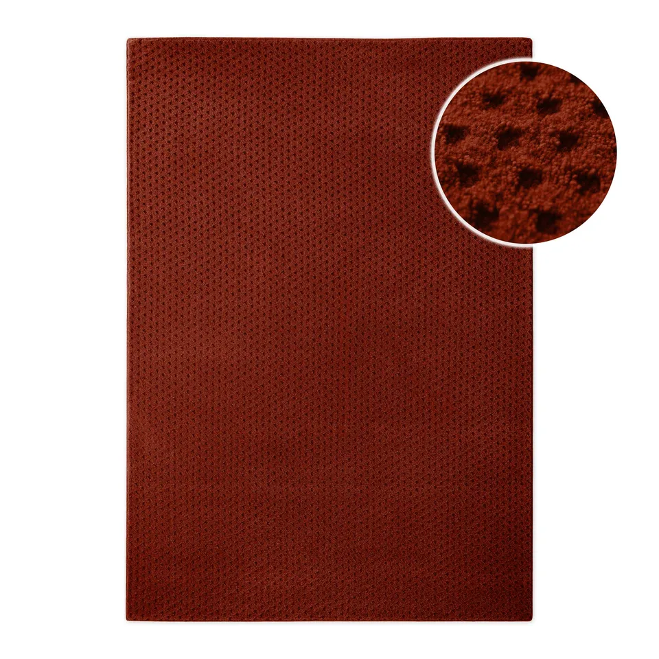 weconhome-castello-three-kurzflor-teppich-schurwolle-purpur-rot image 1