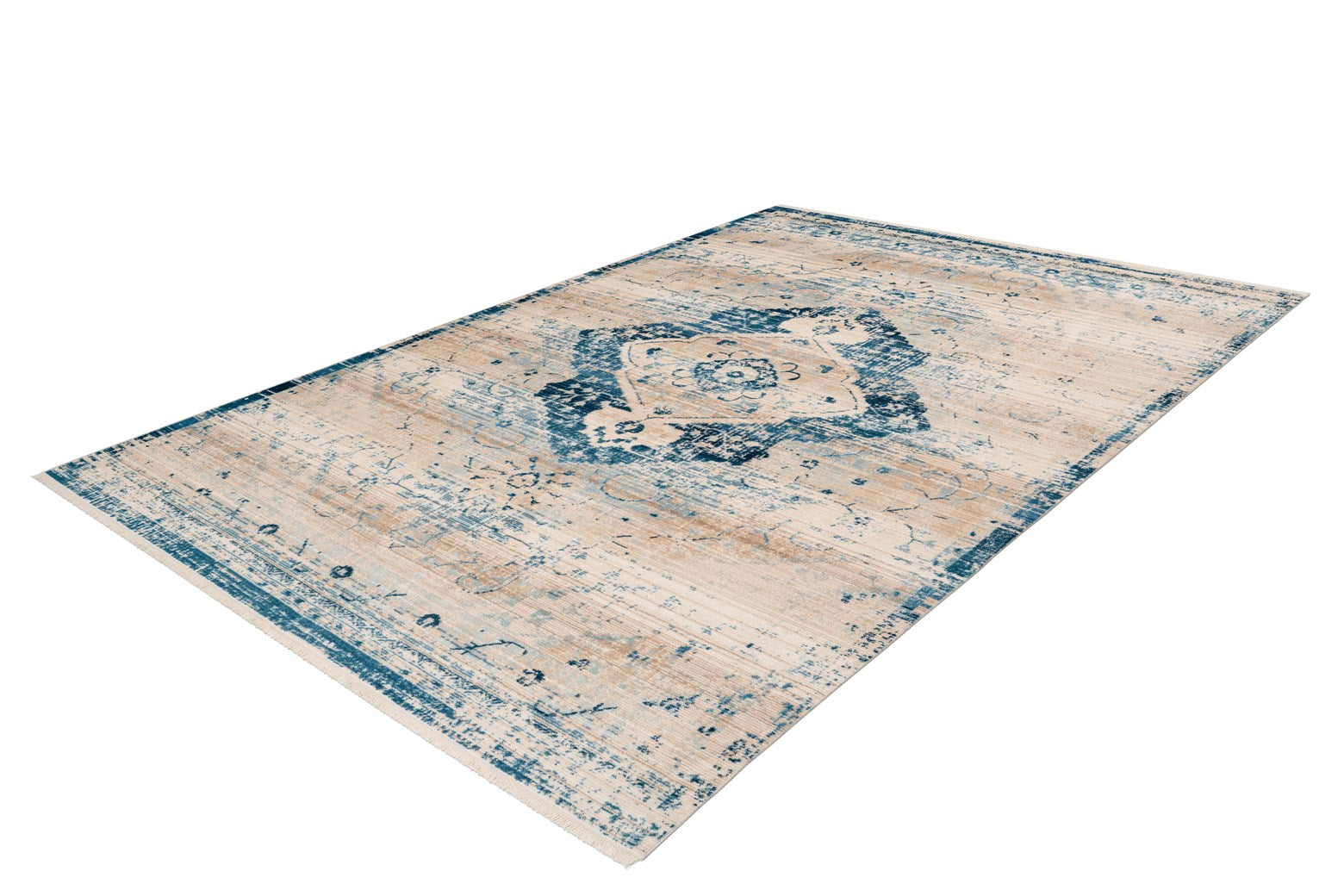 kayoom-baroque-525-fransenteppich-weicher-vintage-teppich-mit-orientalischem-mus image 3