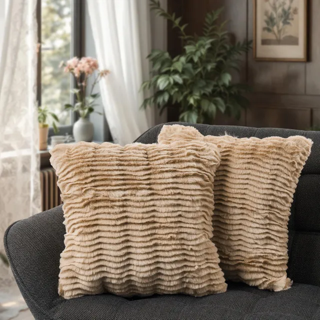 paco-home-wellen-kissenbezug-2er-set-beige-3d-einfarbig image 1