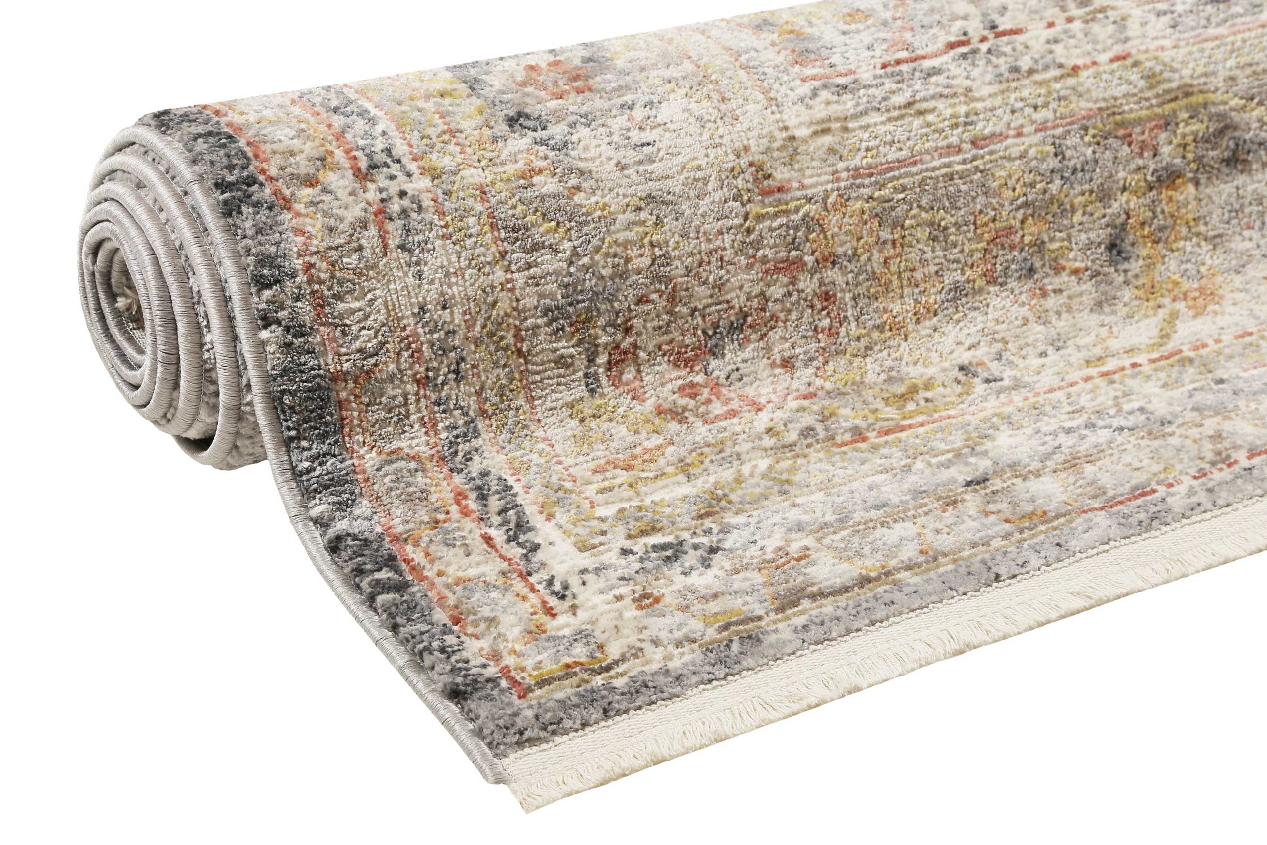 weconhome-soho-fashion-vintage-teppich-kurzflor-grau-gelb-eckig-wh-24052-110 image 6