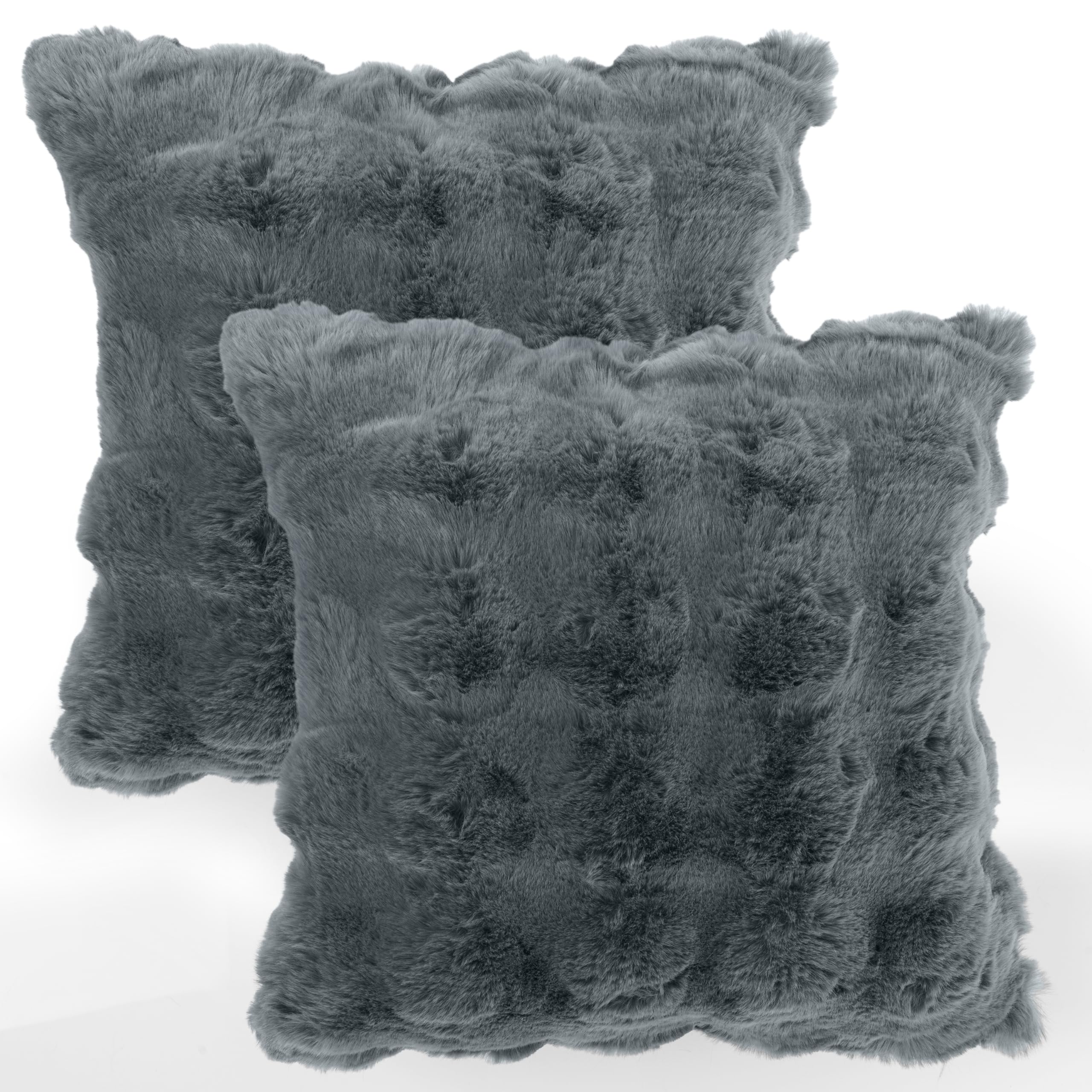 paco-home-boho-kissenbezug-2er-set-anthrazit-flauschig-waschbar image 5