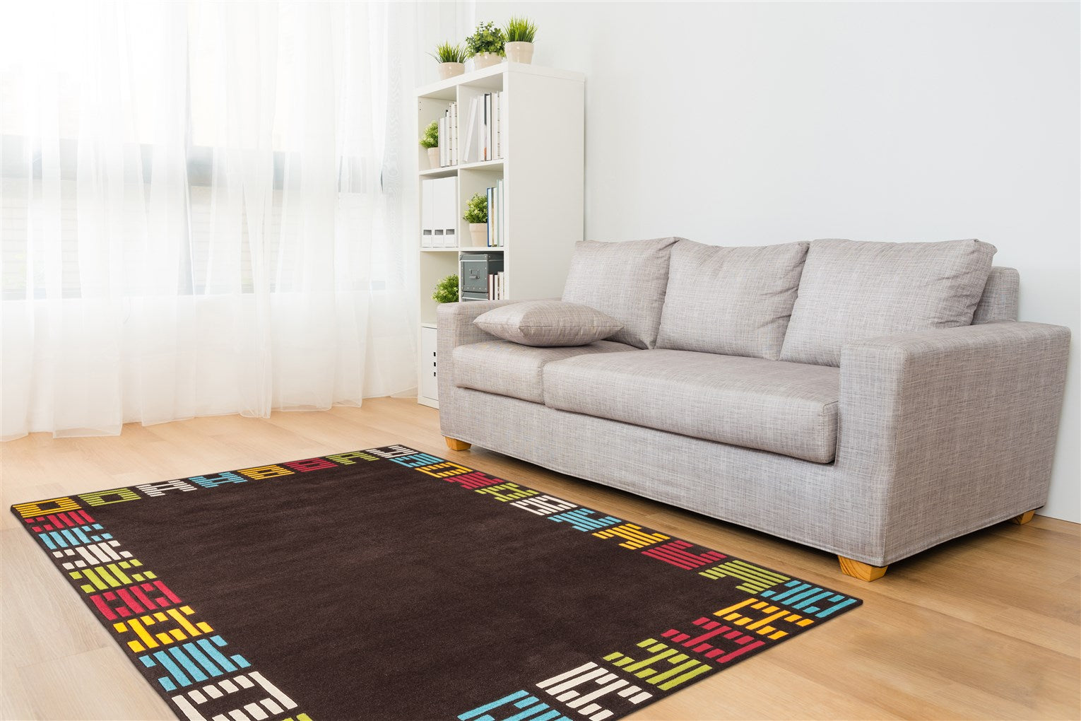 kayoom-joy-4096-bunter-motivteppich-acryl-pflegeleicht-modernes-design image 2