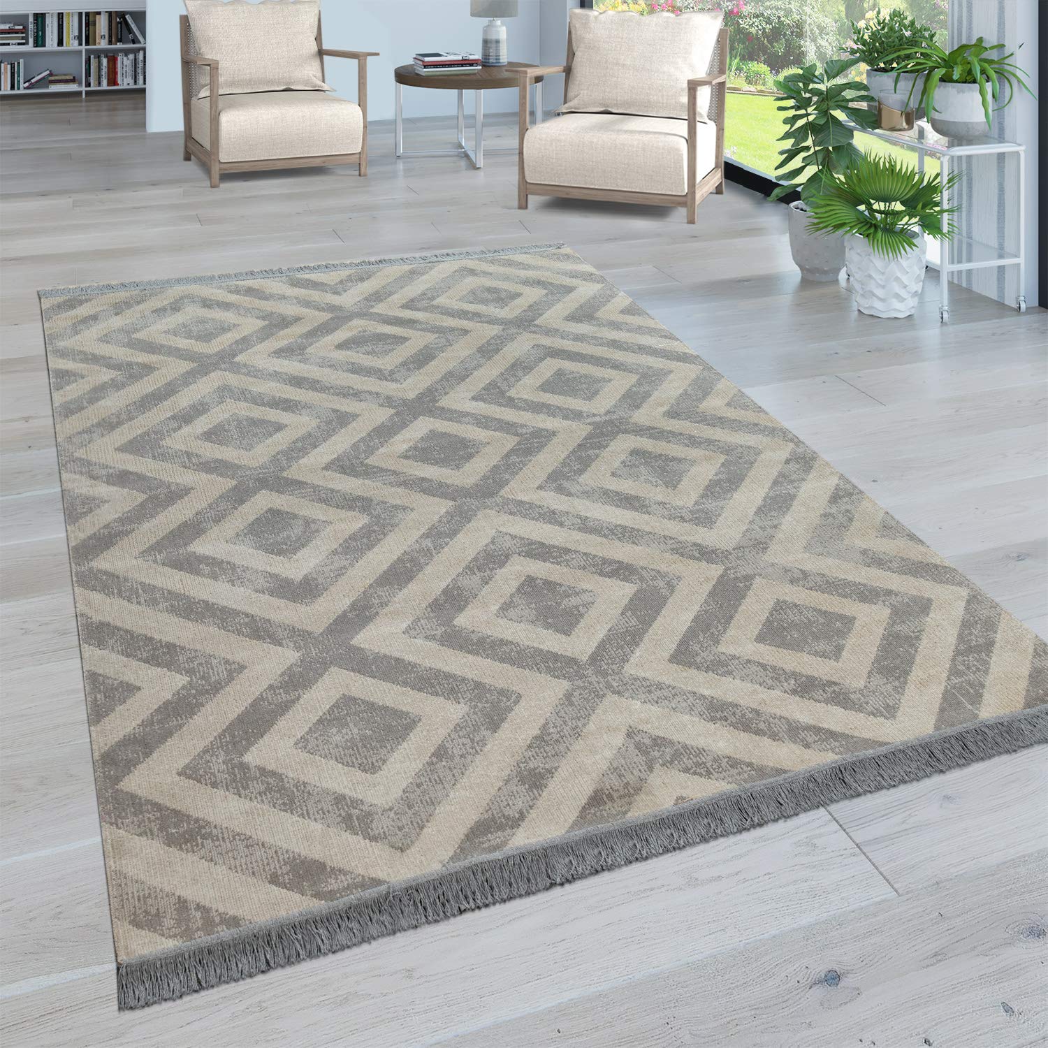 paco-home-aachen-outdoor-teppich-60x100-cm-grau-wei-rauten-flachgewebe image 2