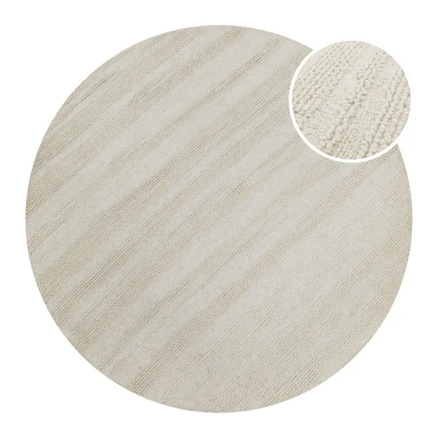 weconhome-kurzflor-teppich-rund-creme-wei-hamptons-twentyseven image 1