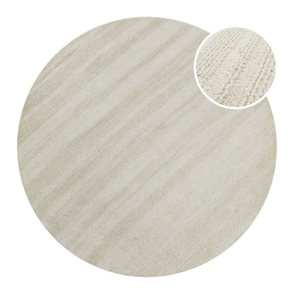 weconhome-kurzflor-teppich-rund-creme-wei-hamptons-twentyseven image 1
