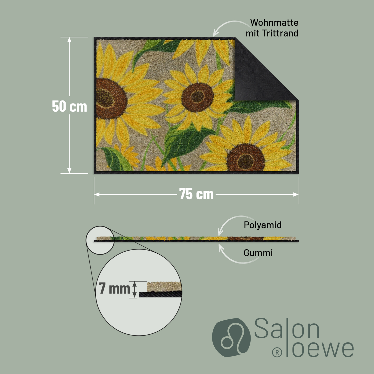 salonloewe-sunflowers-of-ariana-eingangsmatte-50-x-75-cm-gelb-beige image 4