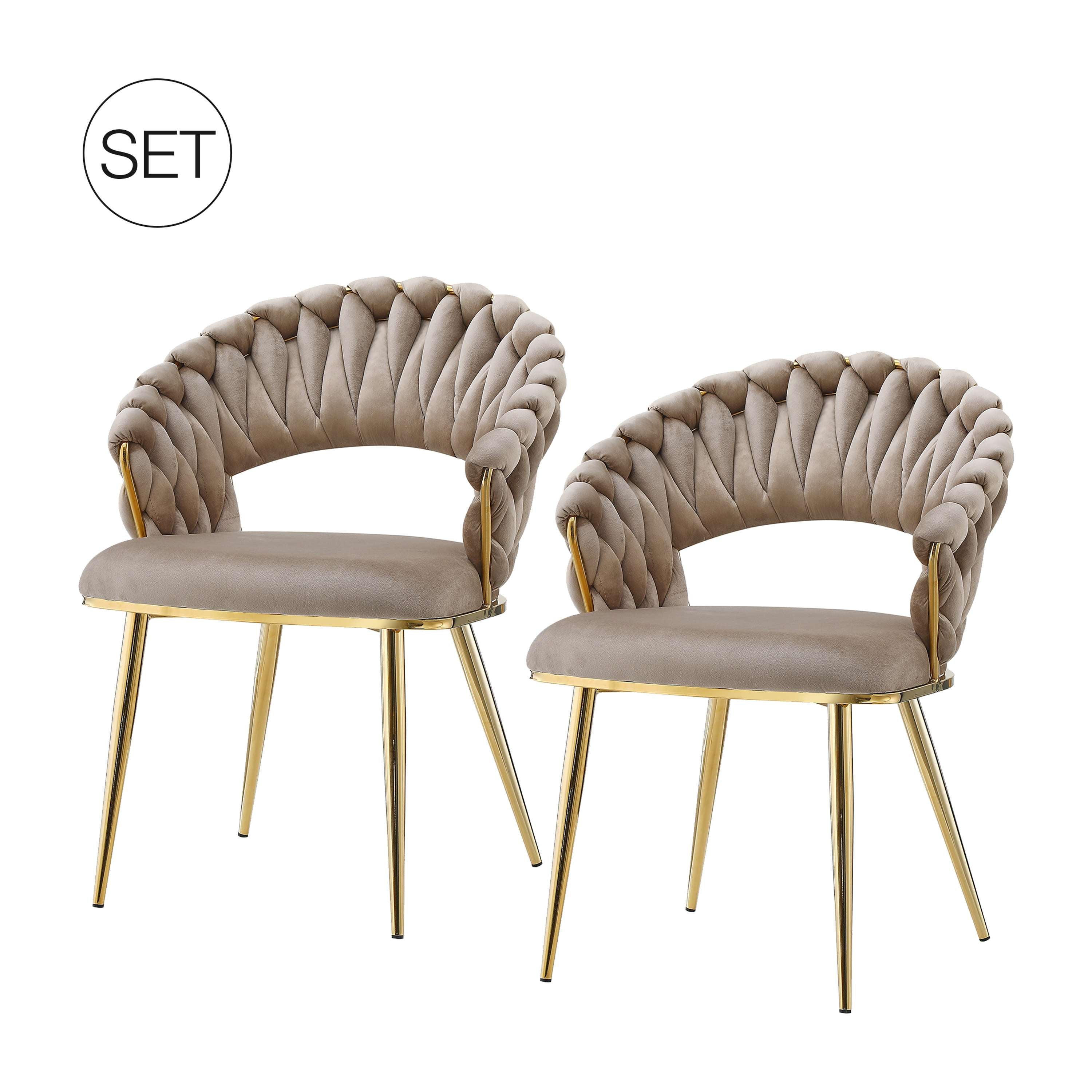 kayoom-stuhl-finesse-125-2er-set-flechtdesign-samt-polyester-eisen-gestell image 1