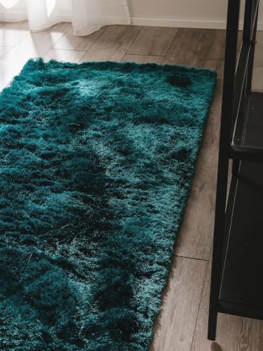 benuta-nest-hochflorteppich-whisper-t-rkis-80x300-cm-kuscheliger-langflor-teppic image 7