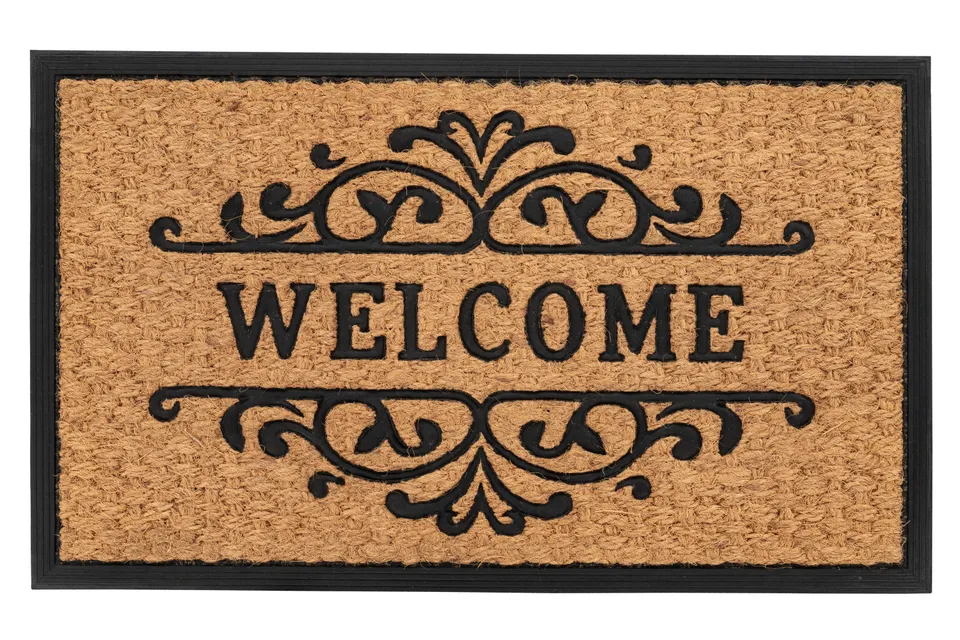 kayoom-fu-matte-welcome-125-kokos-gummi-11-mm-florh-he-rutschfest-hellbraun image 1