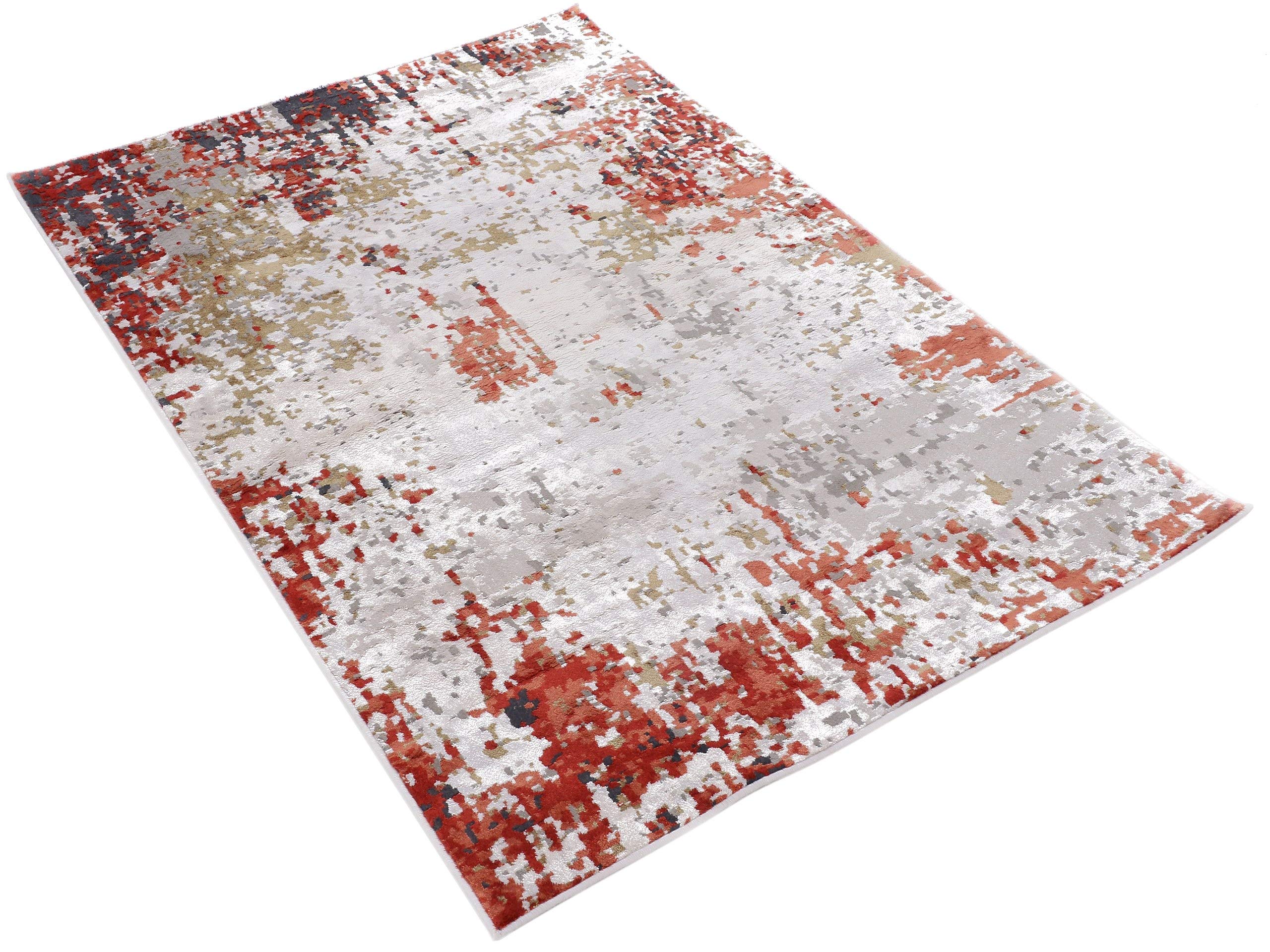 carpetfine-living-teppich-rot-120x170-cm-moderner-teppich-f-r-wohn-und-schlafzim image 3