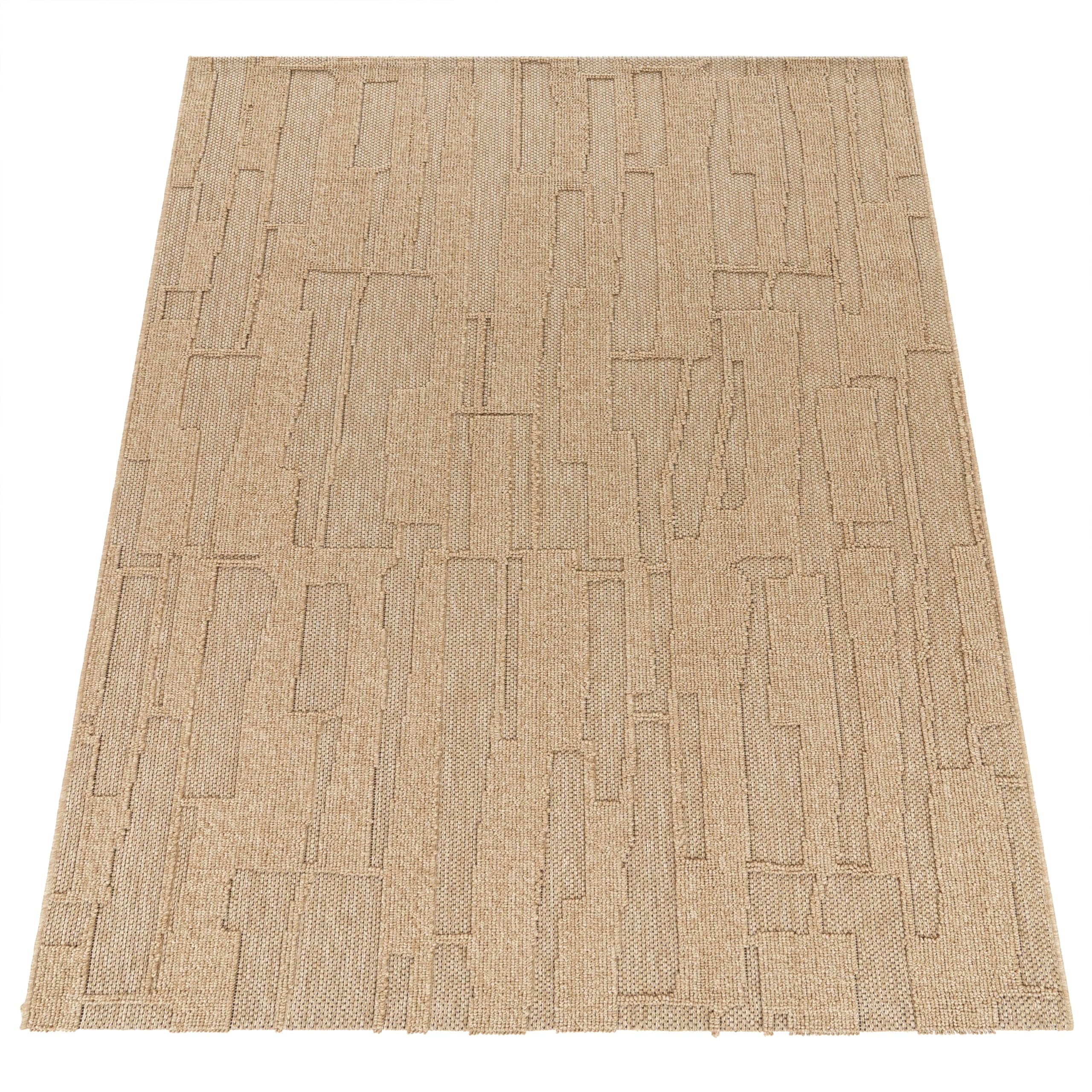 paco-home-aachen-outdoor-teppich-80x150-cm-beige-geometrisch-3d image 8