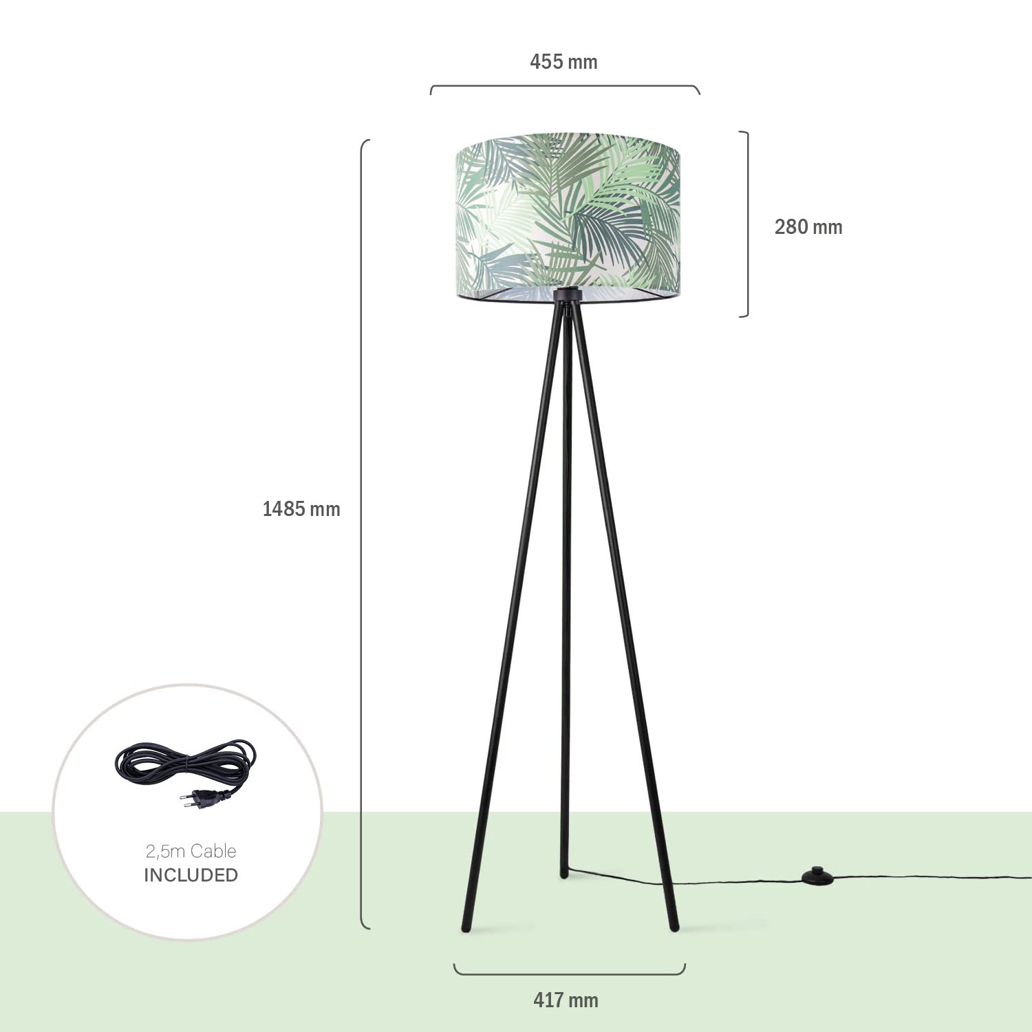 paco-home-stehleuchte-jungle-design-3-45-5-cm-dreibein-schwarz-e27 image 3