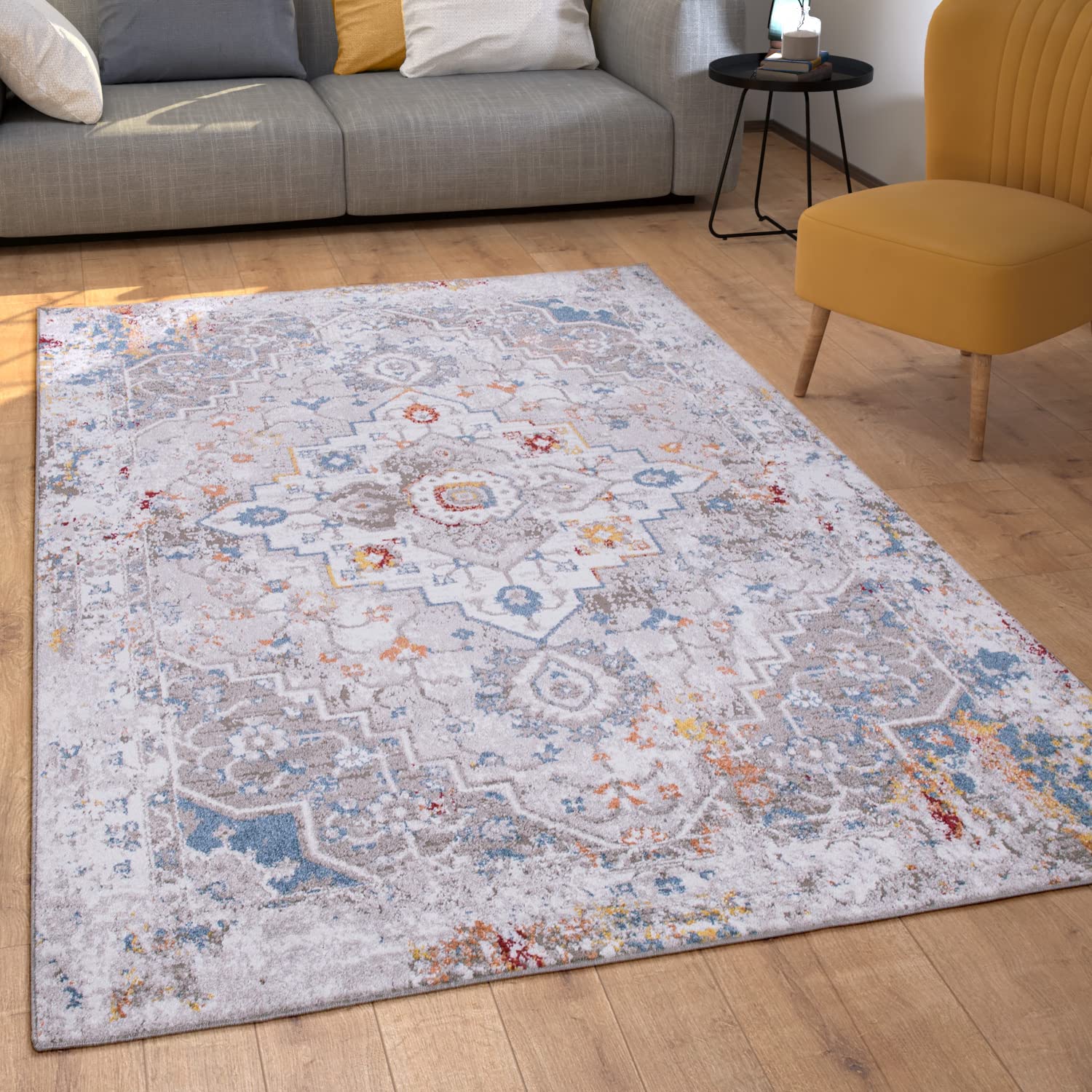 paco-home-passion-teppich-80x150-cm-bunt-kurzflor-vintage-orientalisch image 1
