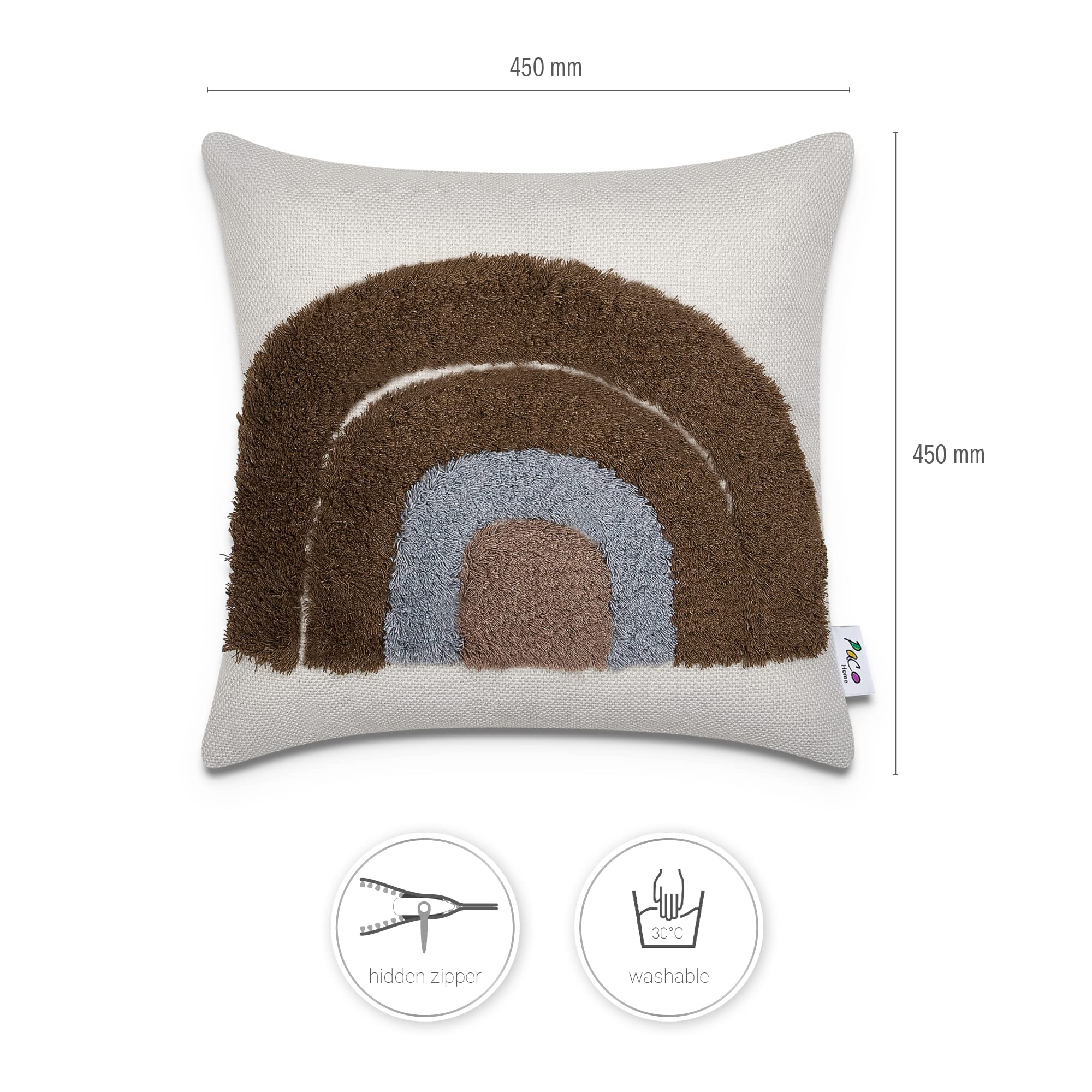 paco-home-boho-kissenbezug-mit-quastenfransen-single-braun image 3