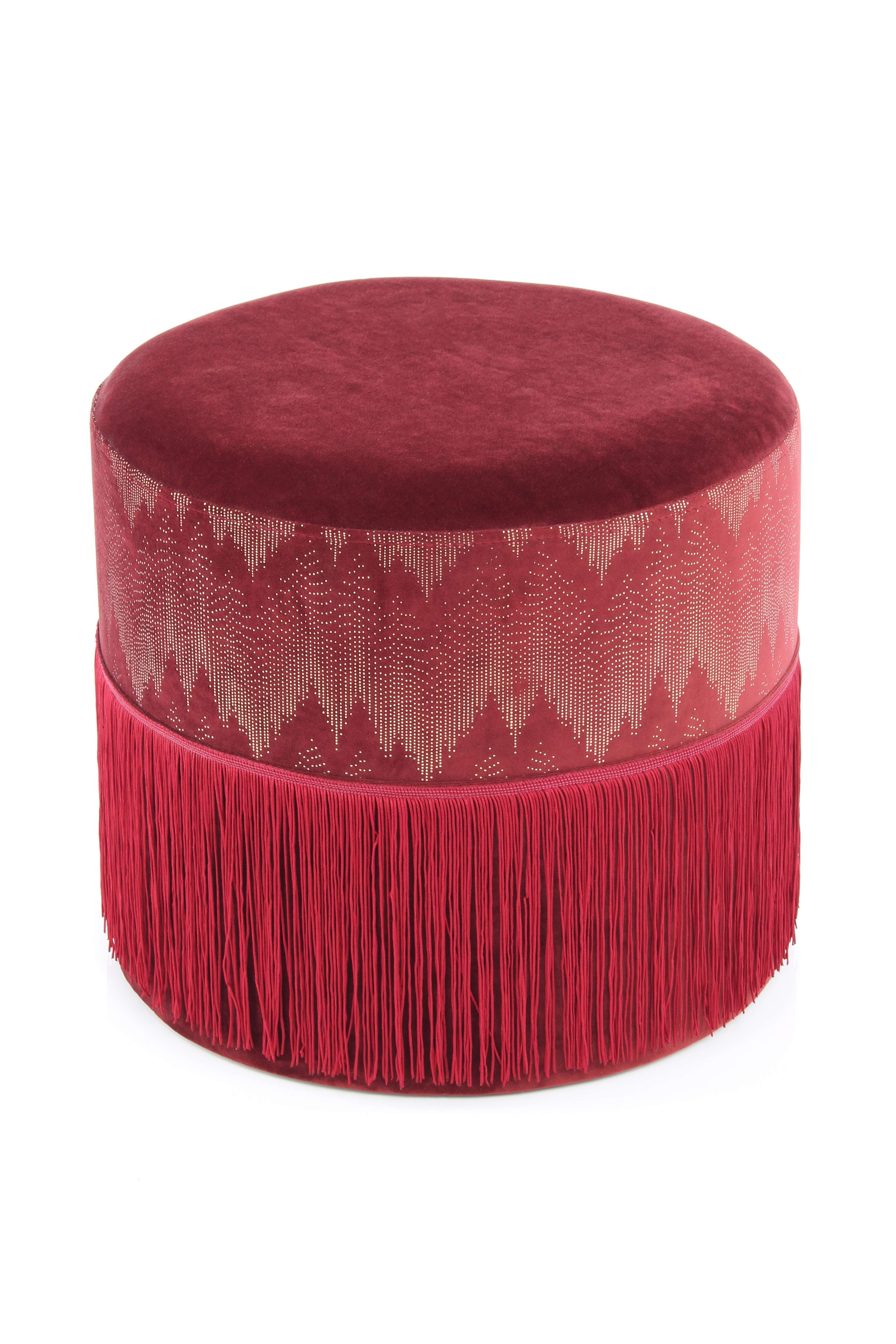kayoom-hocker-cleopatra-825-orientalischer-sitzhocker-mit-fransen-rund-klein image 7
