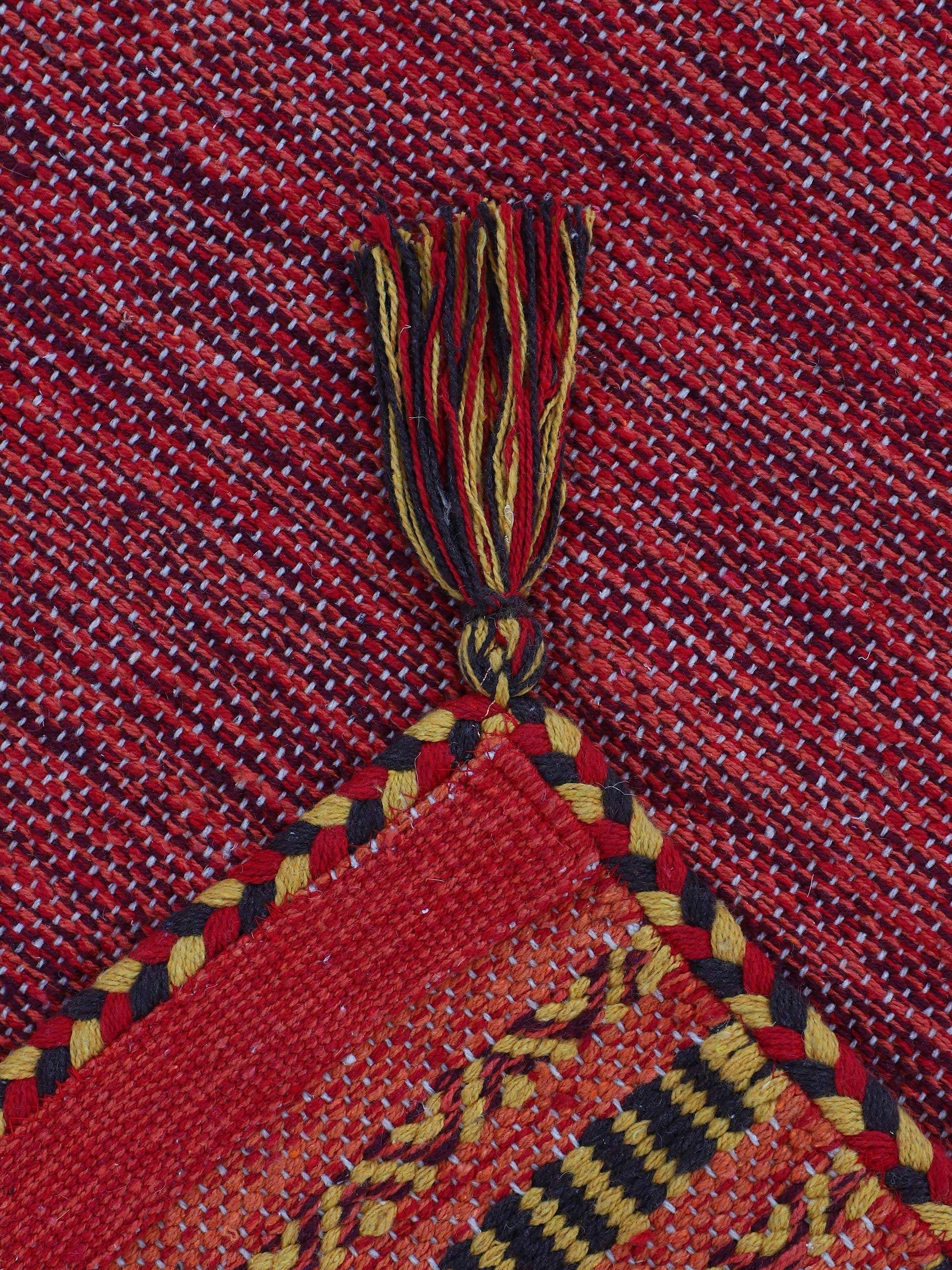 carpetfine-kelim-azizi-l-ufer-baumwolle-rot-80x500-cm image 5