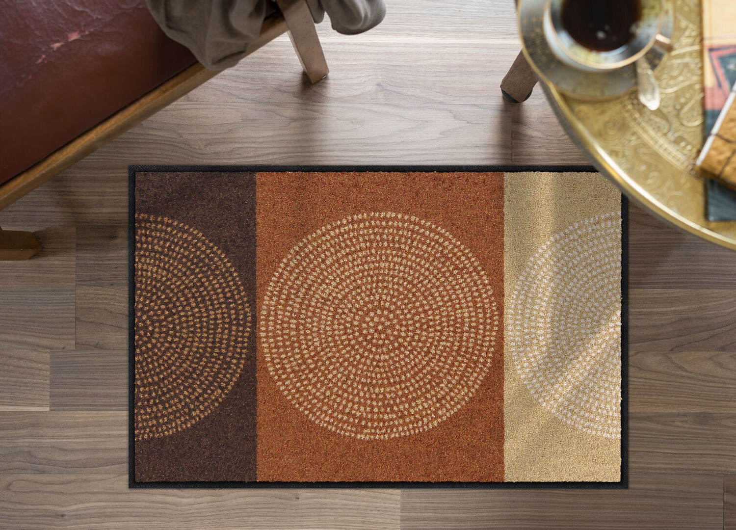 salonloewe-nestor-mocca-teppich-50-x-75-cm-fu-matte-mit-grafischem-design image 2