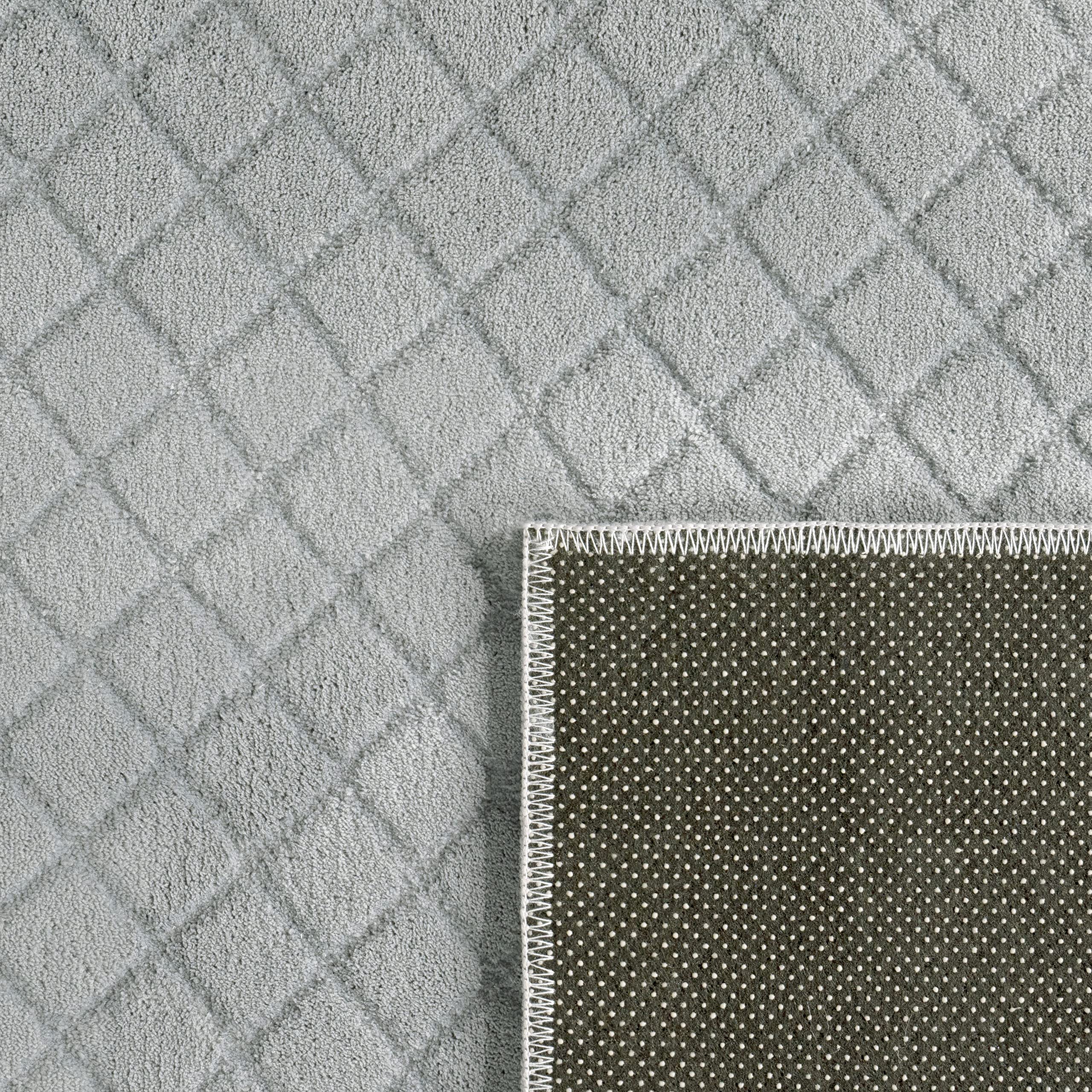 paco-home-metro-teppich-grau-60x100-cm-rauten-3d image 5