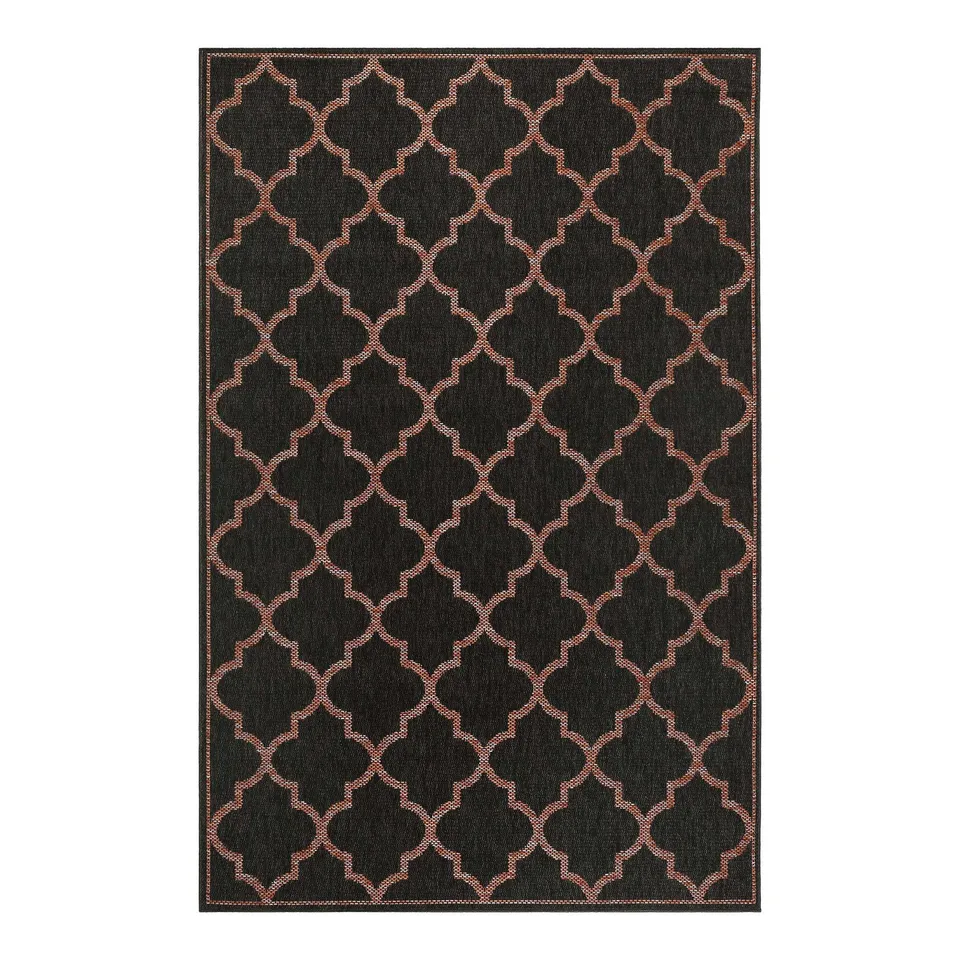 weconhome-outdoor-teppich-gleamy-anthrazit-rot-gewebt-100-polypropylen-5-mm-flor image 1