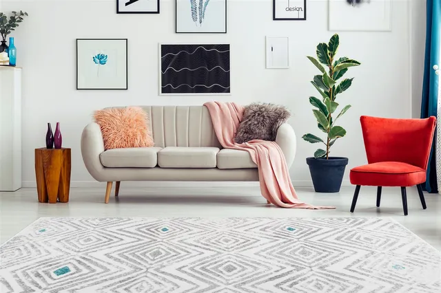 kayoom-vancouver-410-flachflorteppich-retro-muster-neutral-f-r-fu-bodenheizung image 1